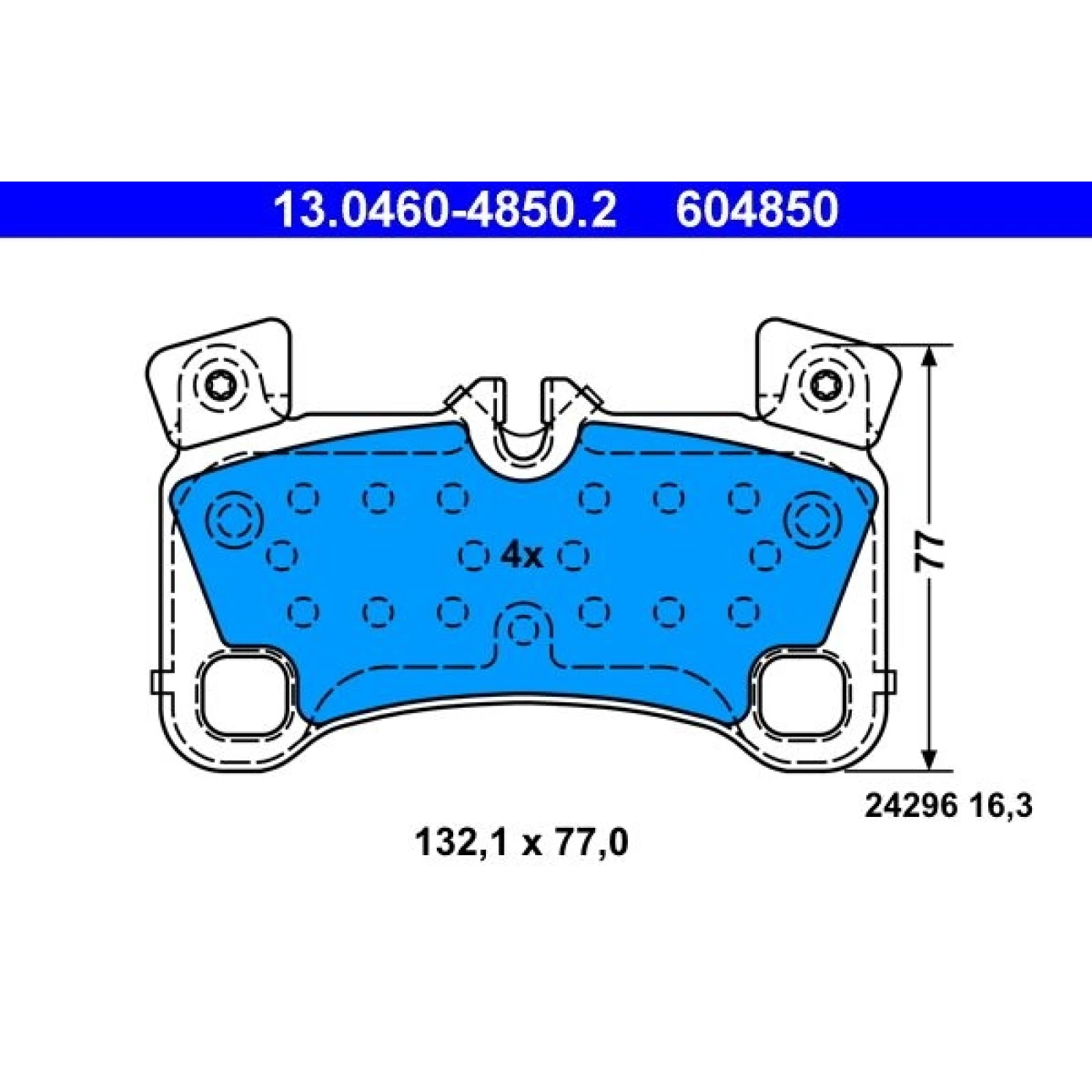 Bremsbelagsatz Audi T. Q7 3.0-6.0 Tdi Quattro 06-15 13.0460-4850.2
