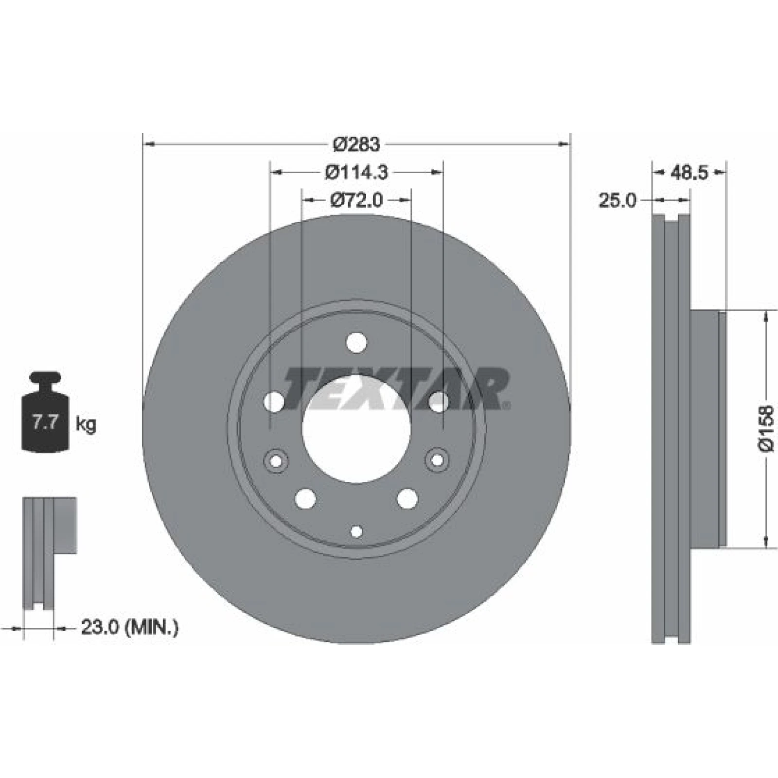 Bremsscheibe Mazda S. 6 02 92125503