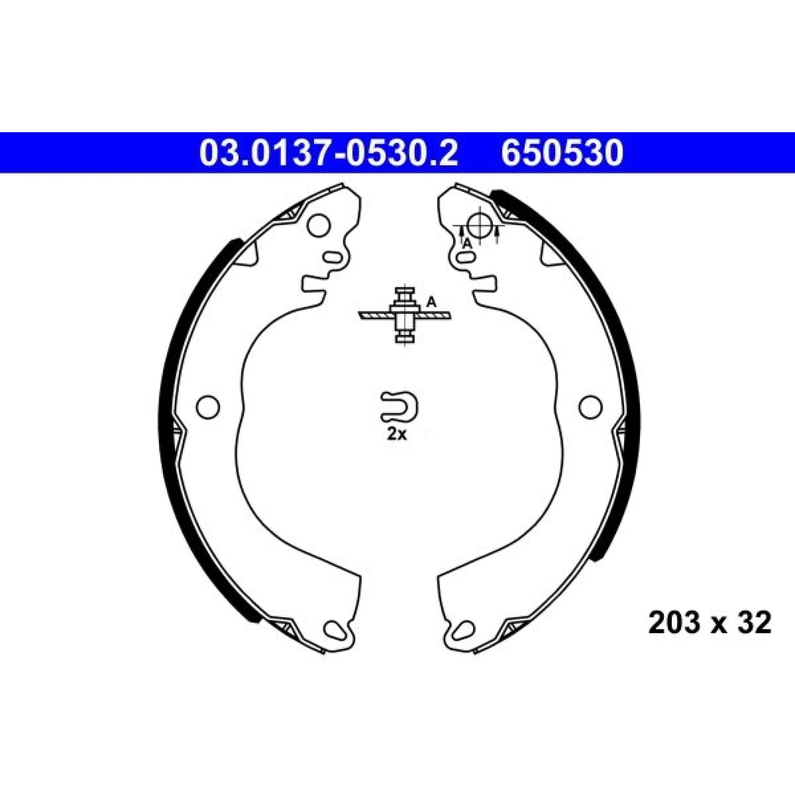 Bremsbackensatz 03.0137-0530.2