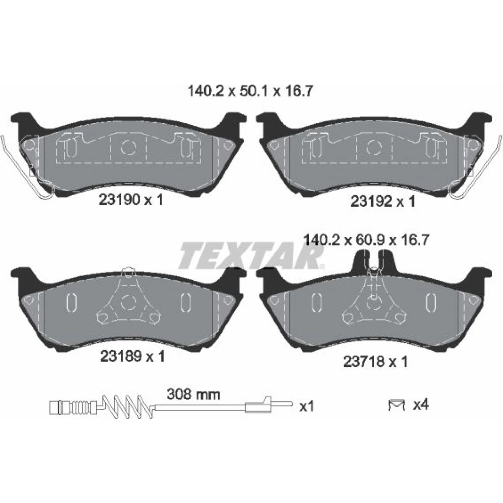 Bremsbelagsatz Db T. W163 Ml 98 2319002