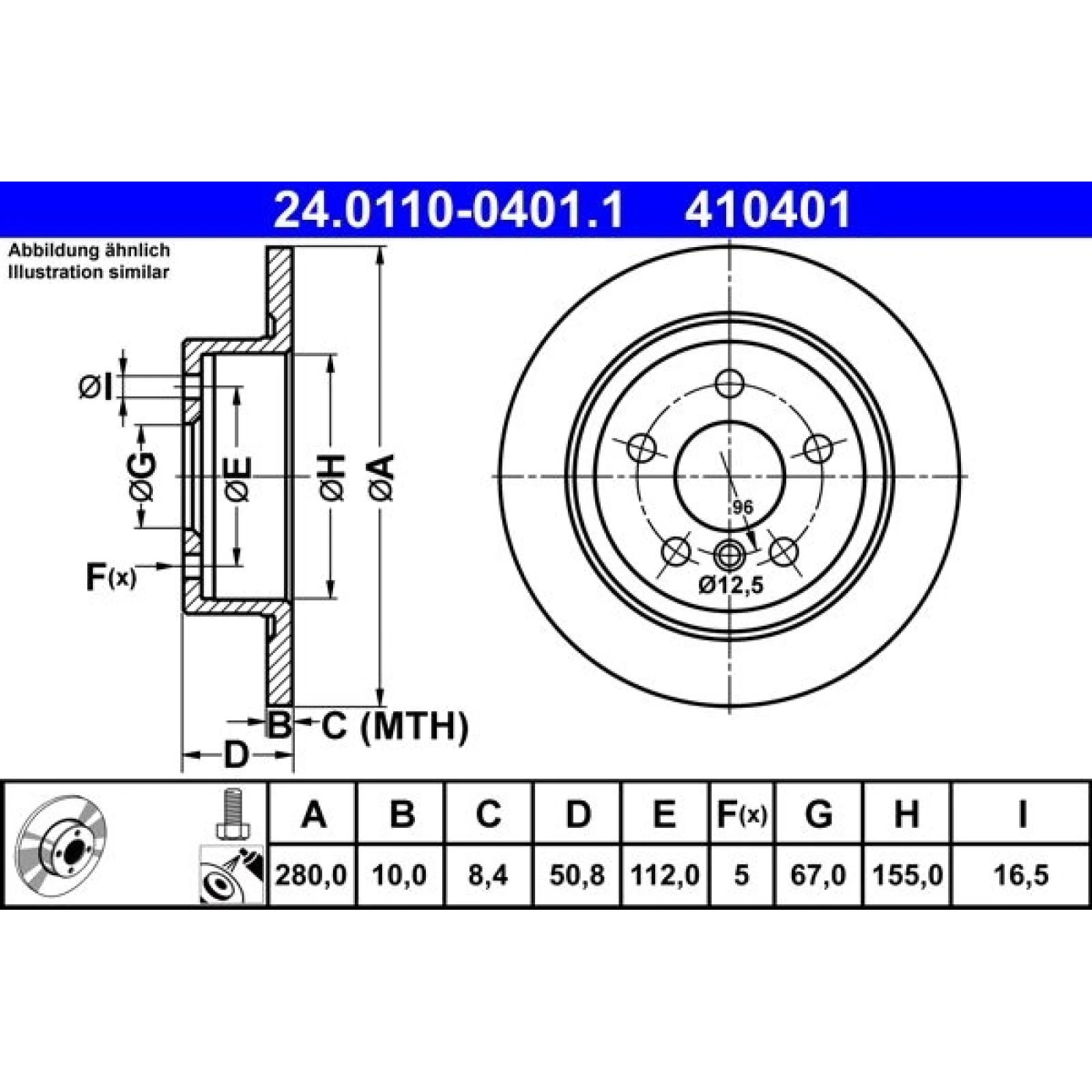 Bremsscheibe 24.0110-0401.1