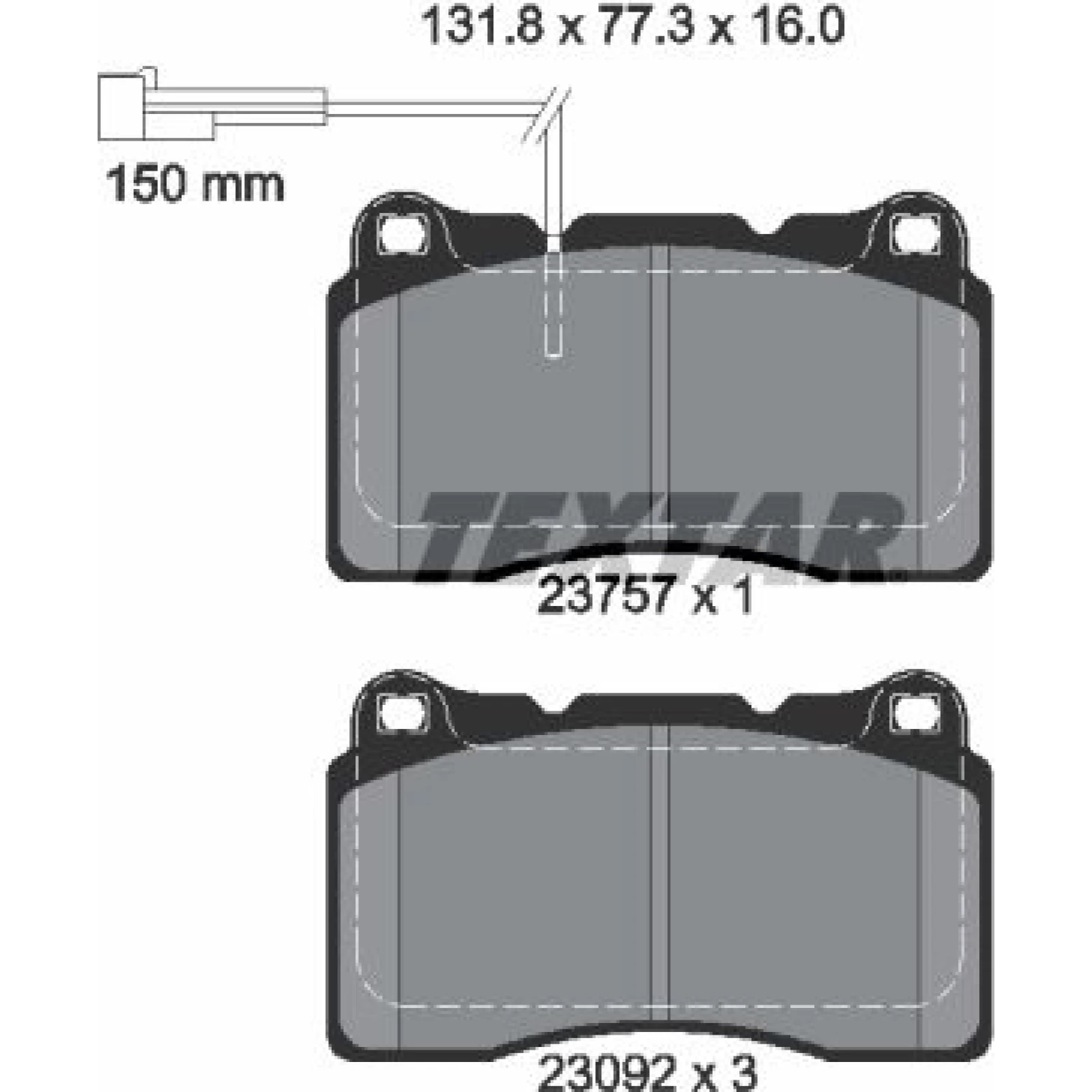 Bremsbelagsatz Alfa S. 159 08- 1 Sensor 2375701
