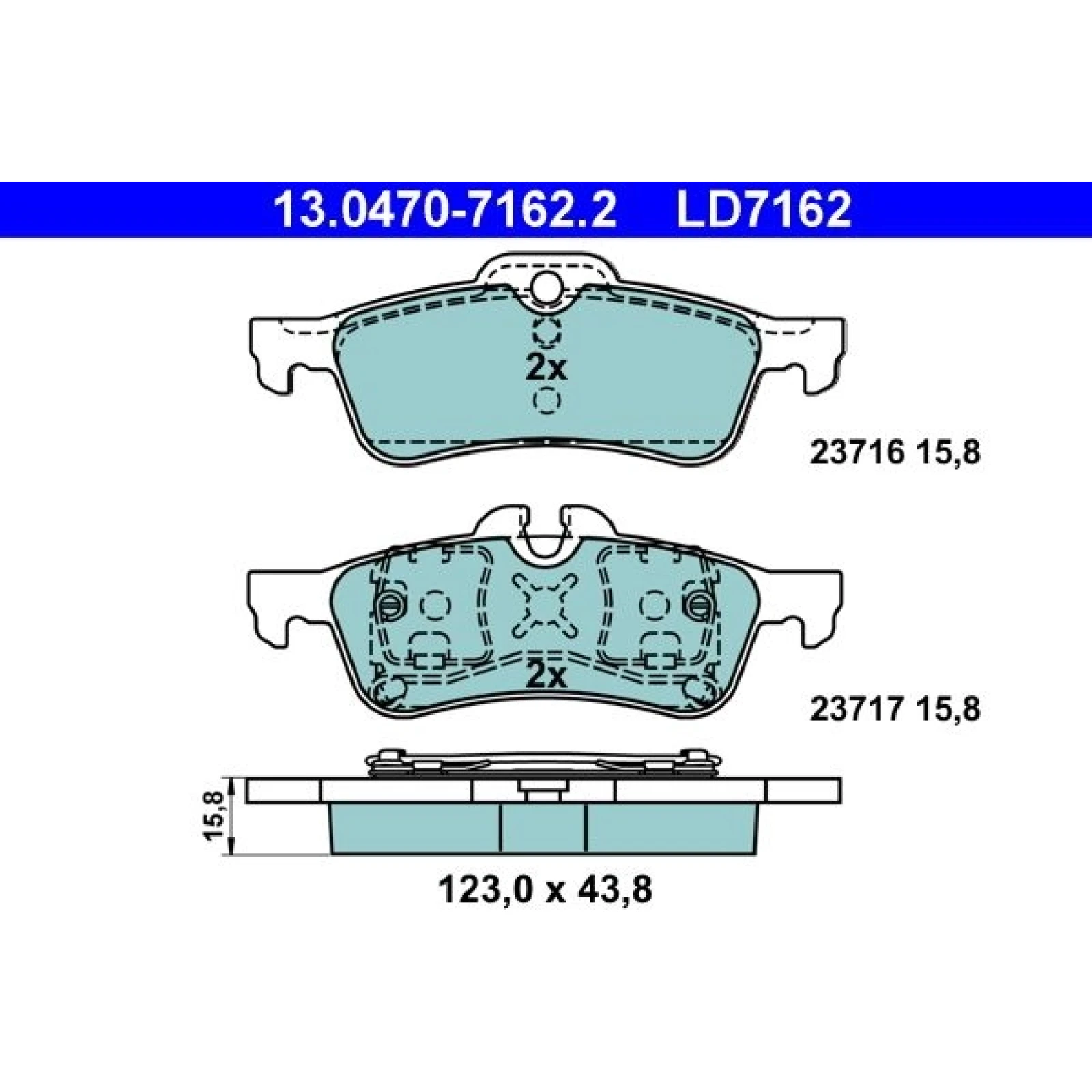 ATE Bremsbeläge 13.0470-7162.2