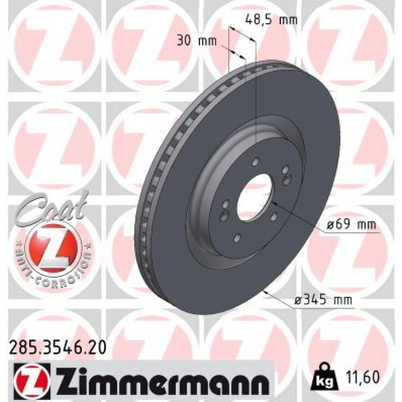 ZIMMERMANN Bremsscheibe 285.3546.20