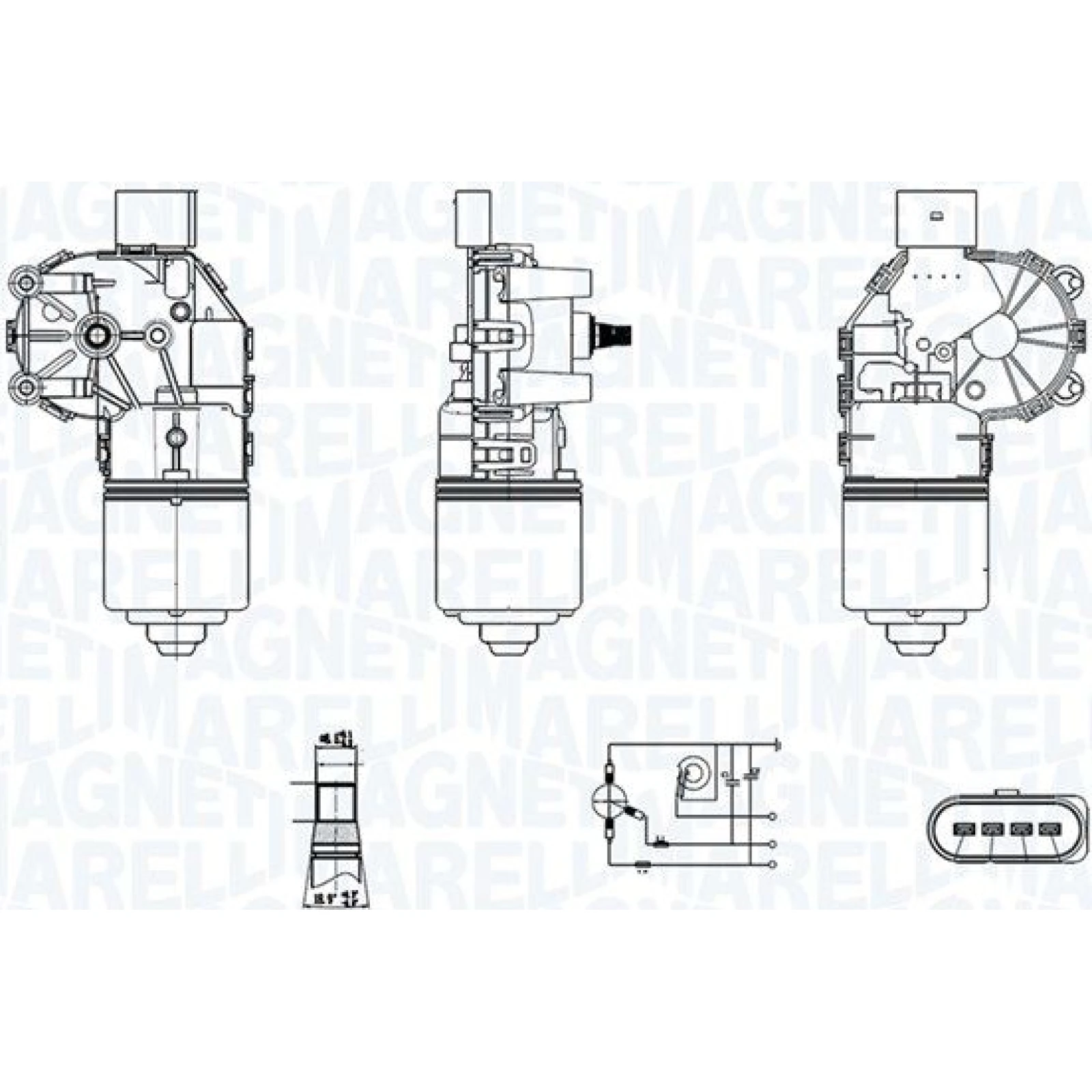 Magneti Marelli Wischermotor 064350006010