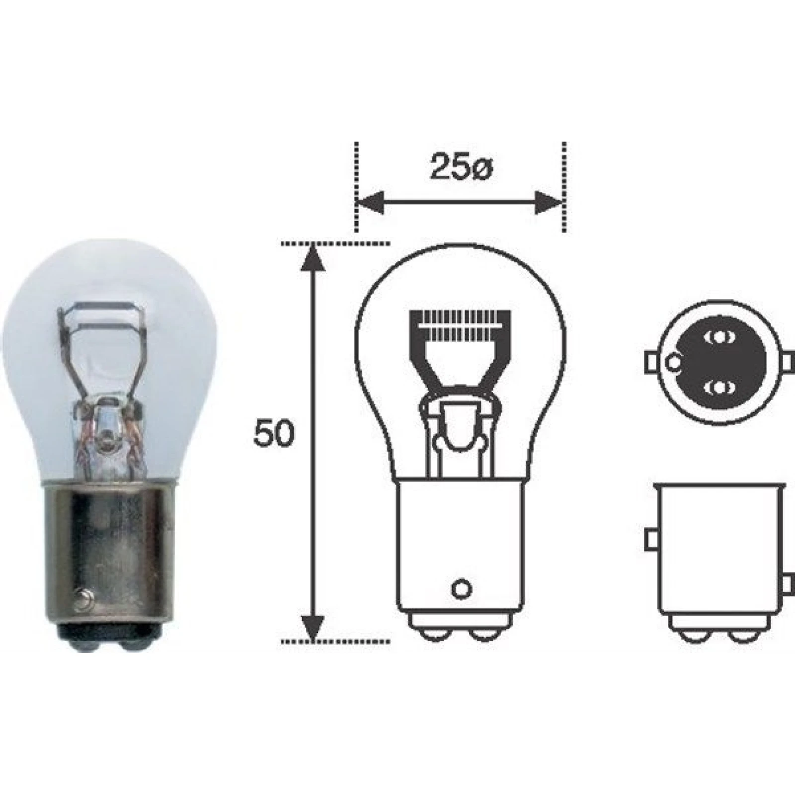 Glühlampe P21/5W 12V/21/5W Bay15D 10Stk 008528100000