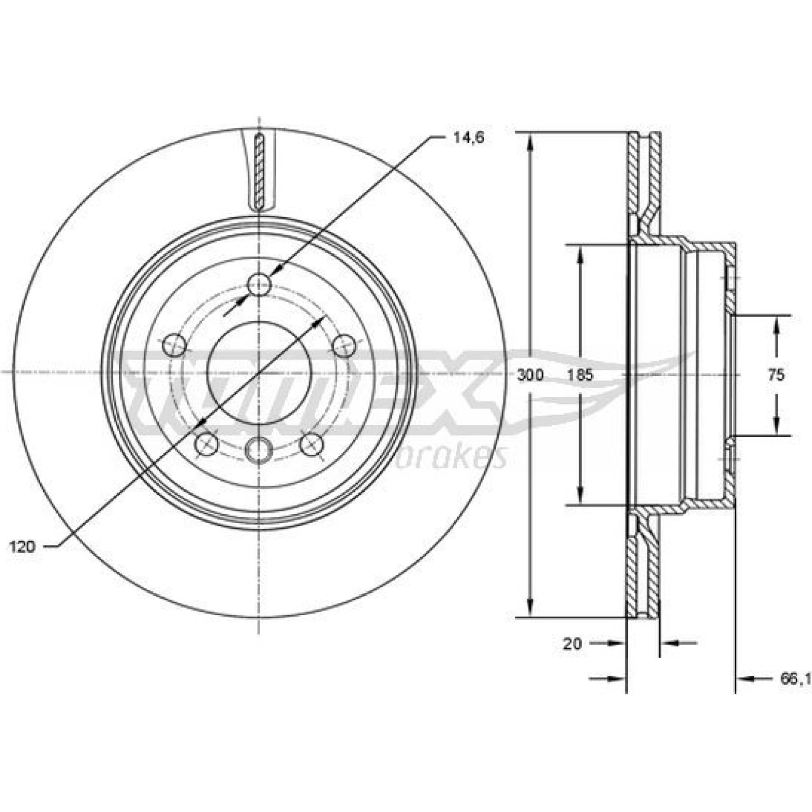 TOMEX brakes Bremsscheibe TX 73-00