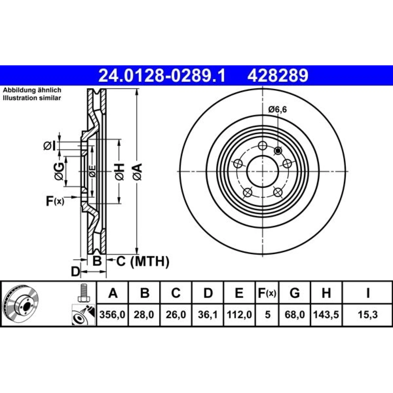 Bremsscheibe 24.0128-0289.1