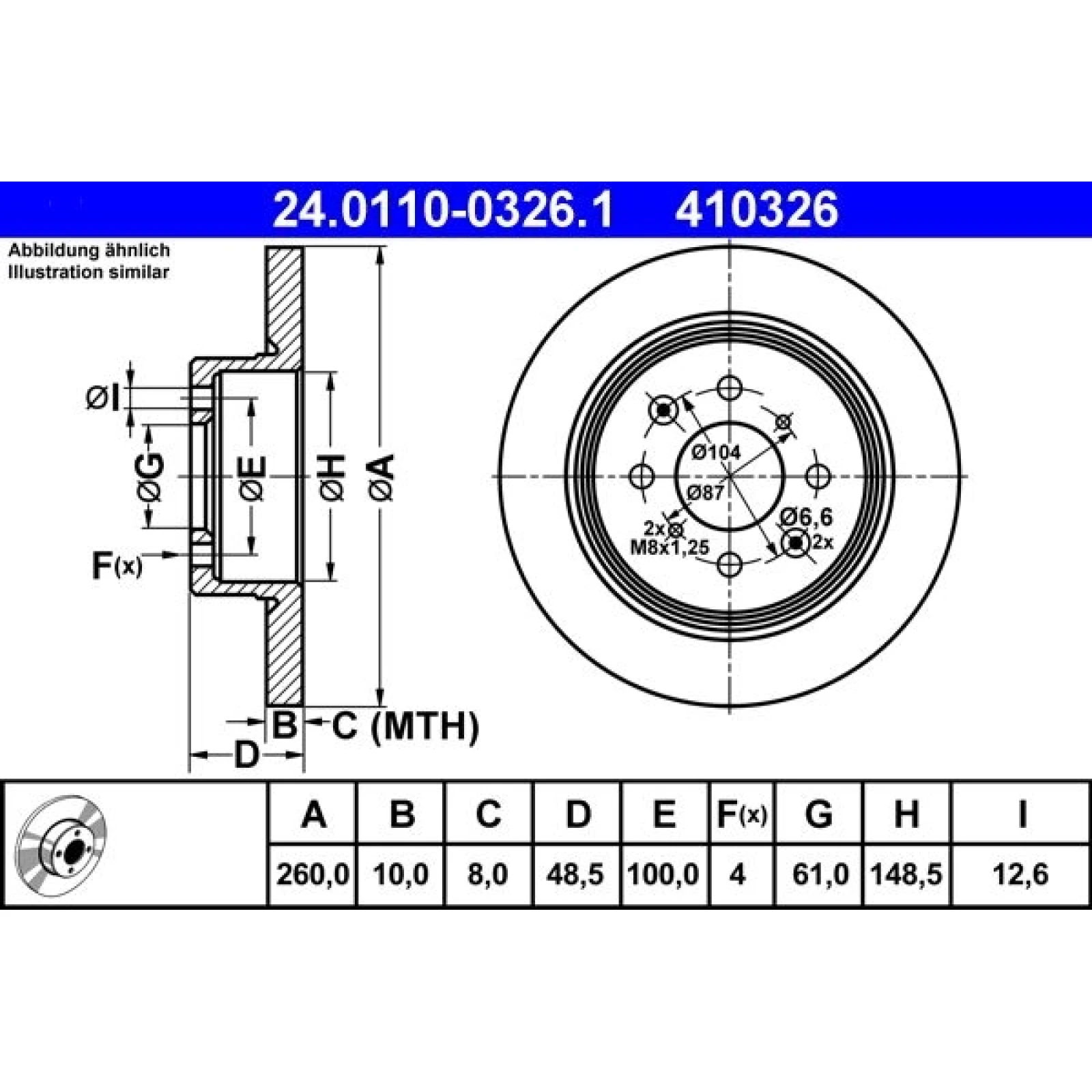 Bremsscheibe 24.0110-0326.1