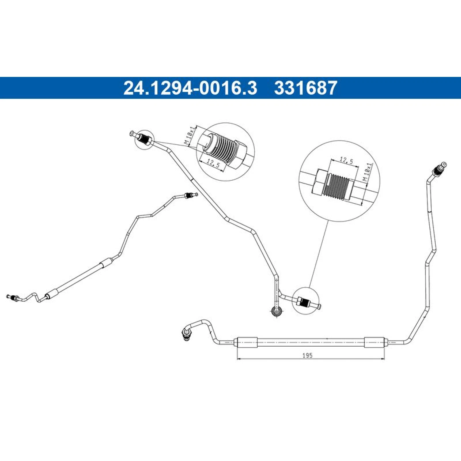 ATE Bremsschlauch 24.1294-0016.3
