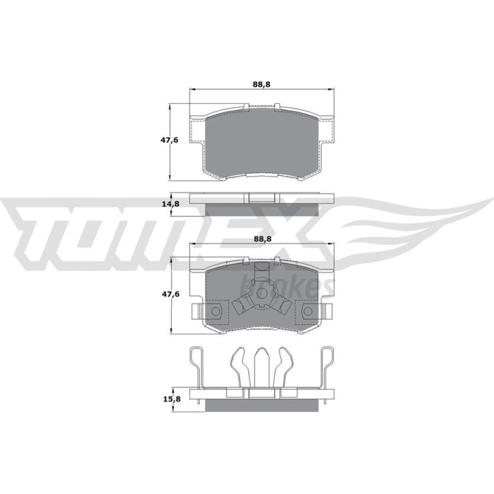 TOMEX brakes Bremsbelagsatz, Scheibenbremse TX 17-53
