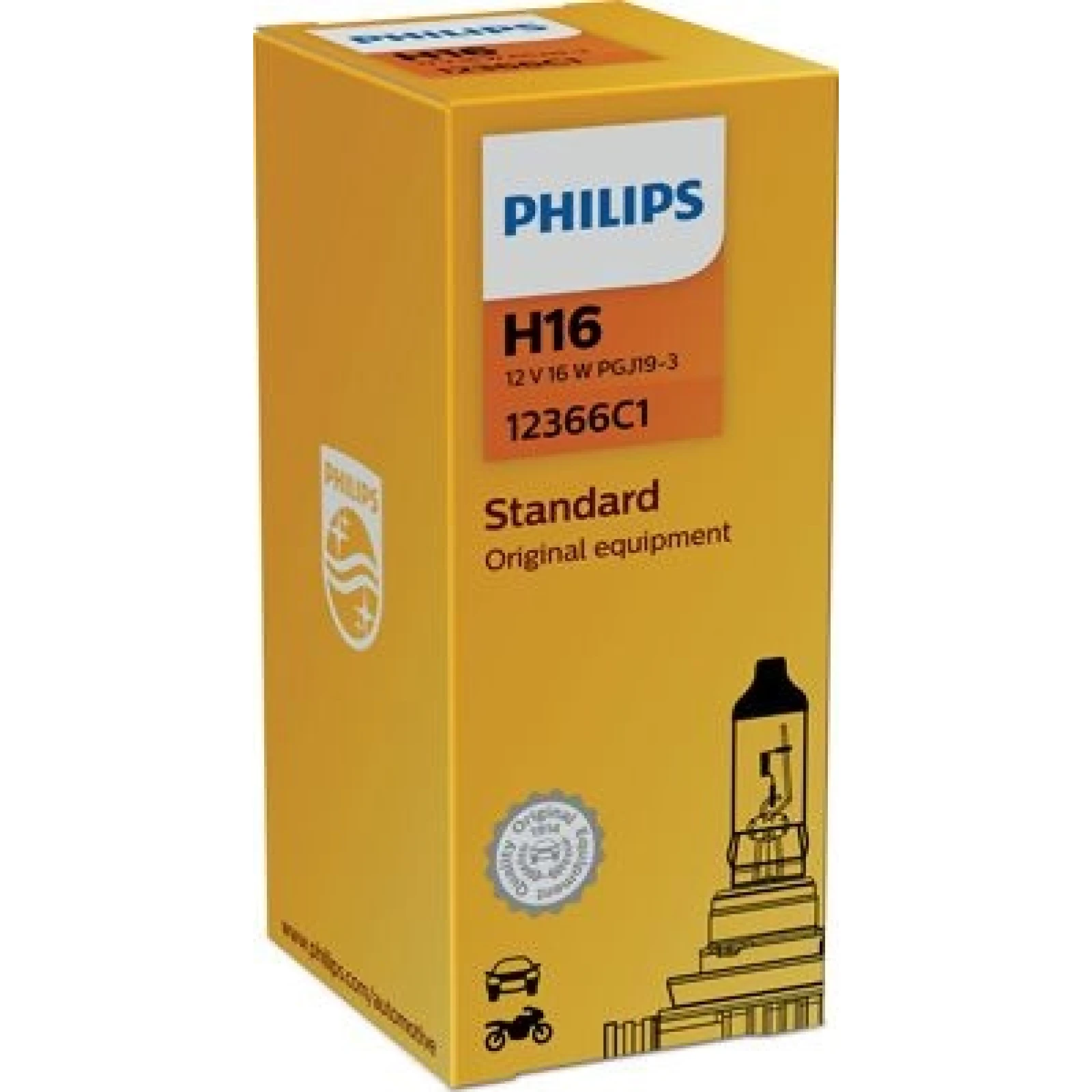 H16 12V 19W PGJ19-3 Standard 1 St. Philips 12366C1