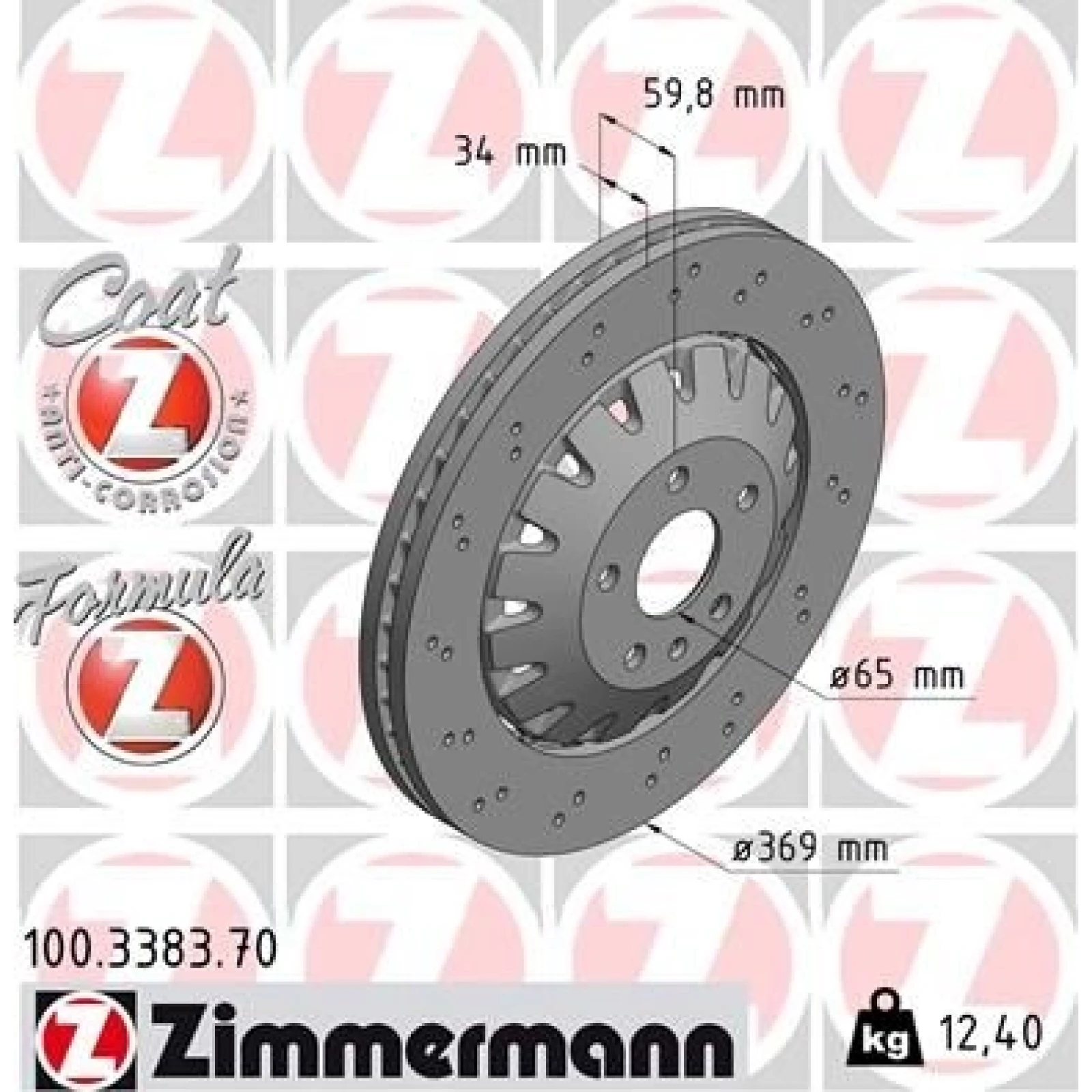 ZIMMERMANN Bremsscheibe 100.3383.70