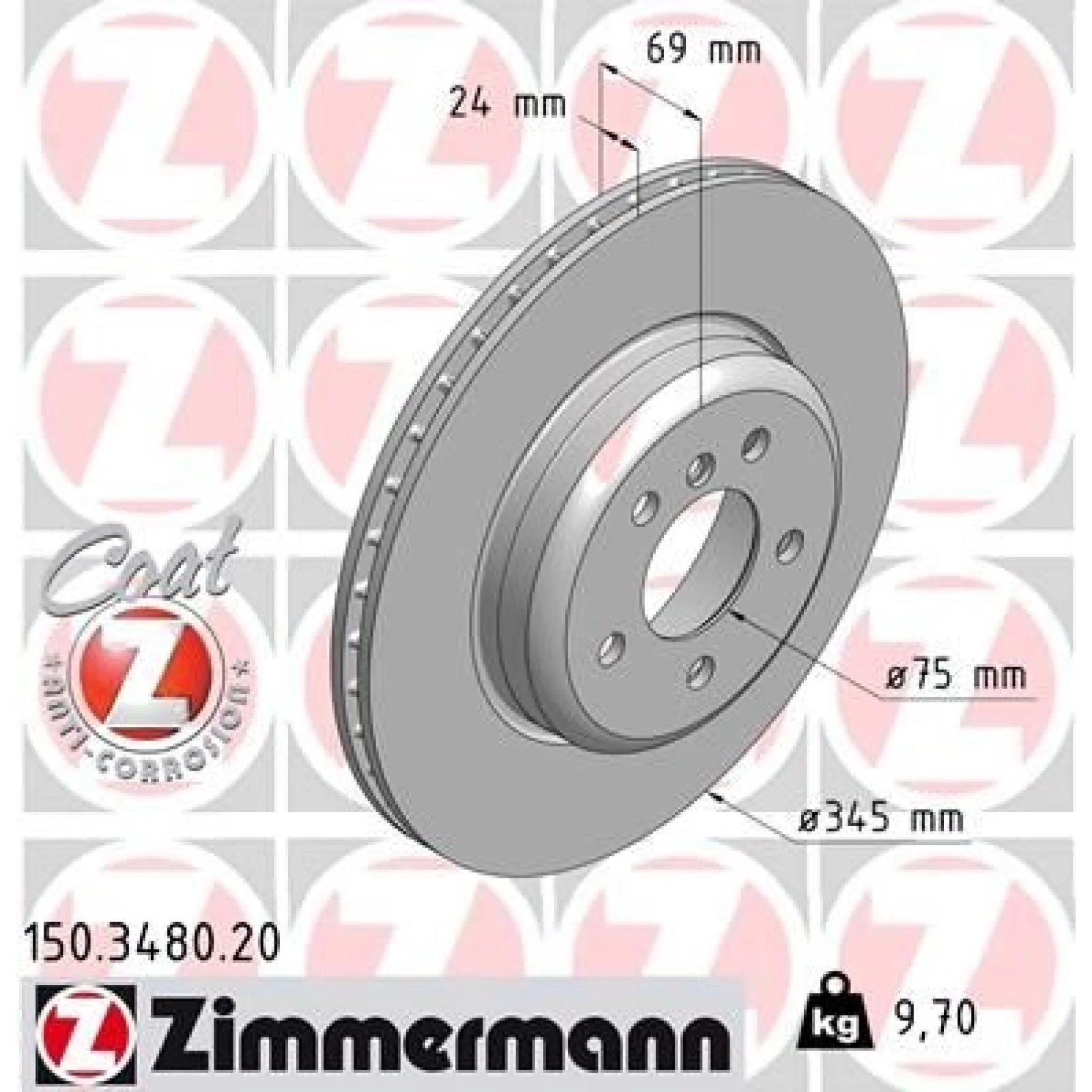 ZIMMERMANN Bremsscheibe 150.3480.20