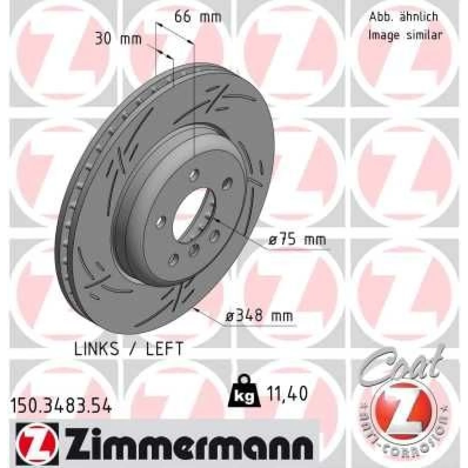 ZIMMERMANN Bremsscheibe 150.3483.54
