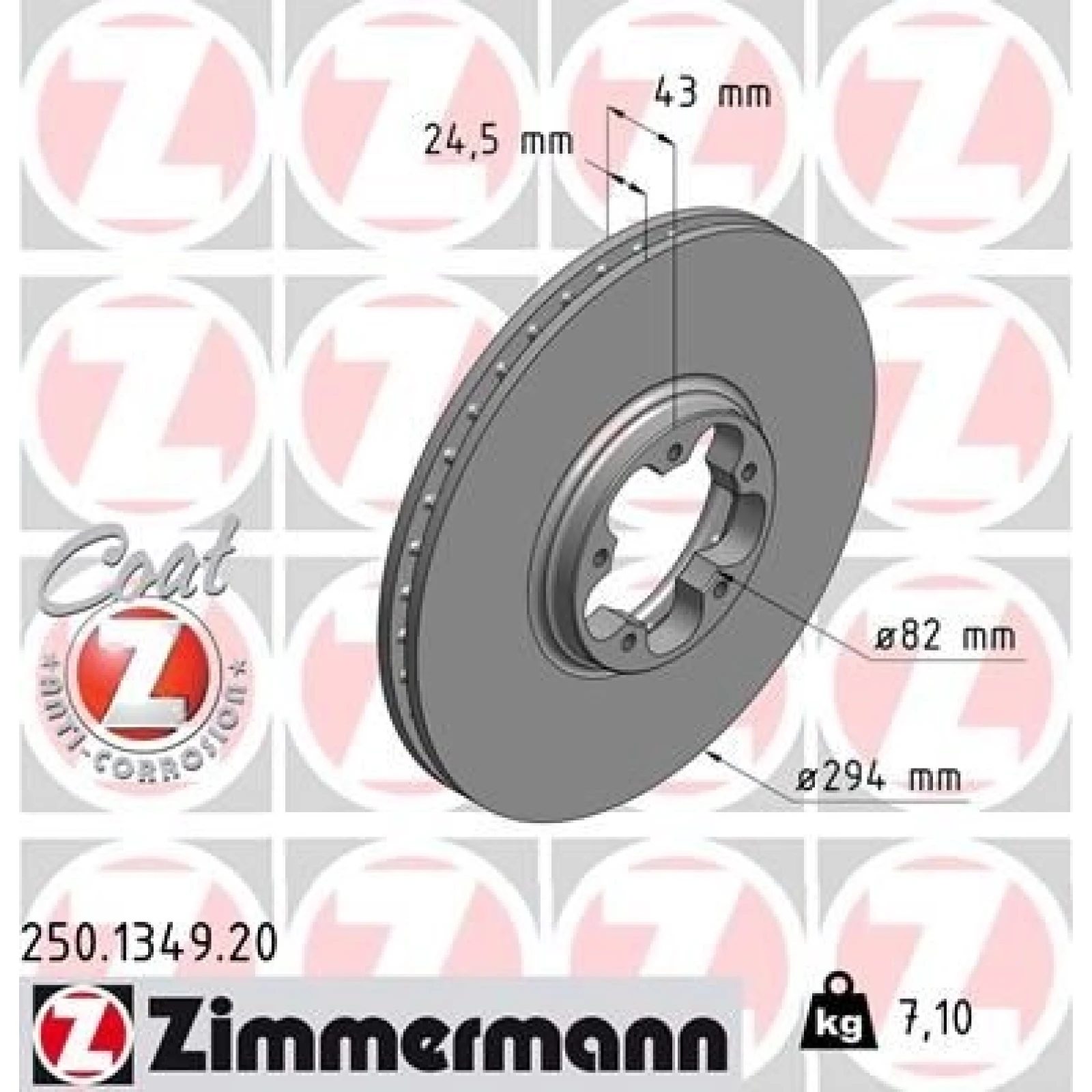 ZIMMERMANN Bremsscheibe 250.1349.20