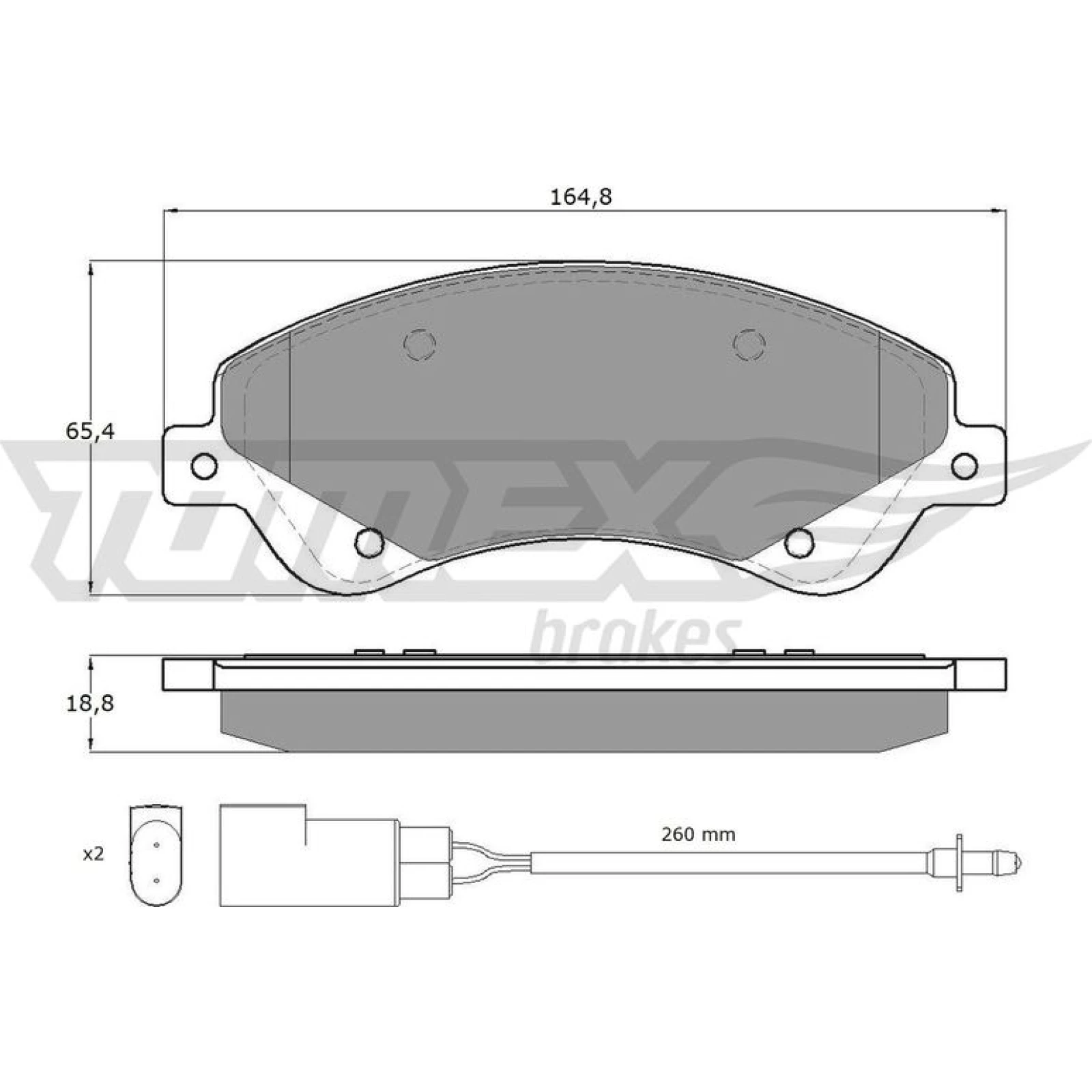 TOMEX brakes Bremsbelagsatz, Scheibenbremse TX 14-79