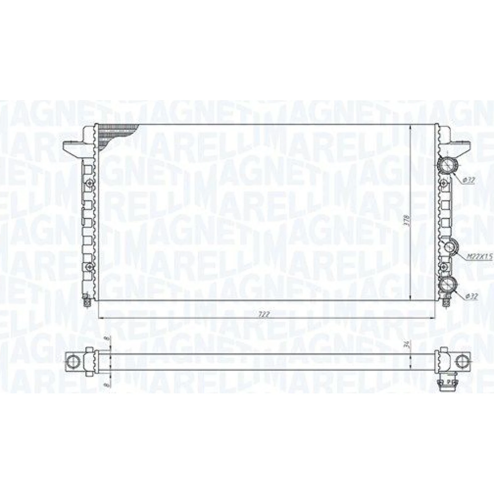 MAGNETI MARELLI Kühler, Motorkühlung 350213189200