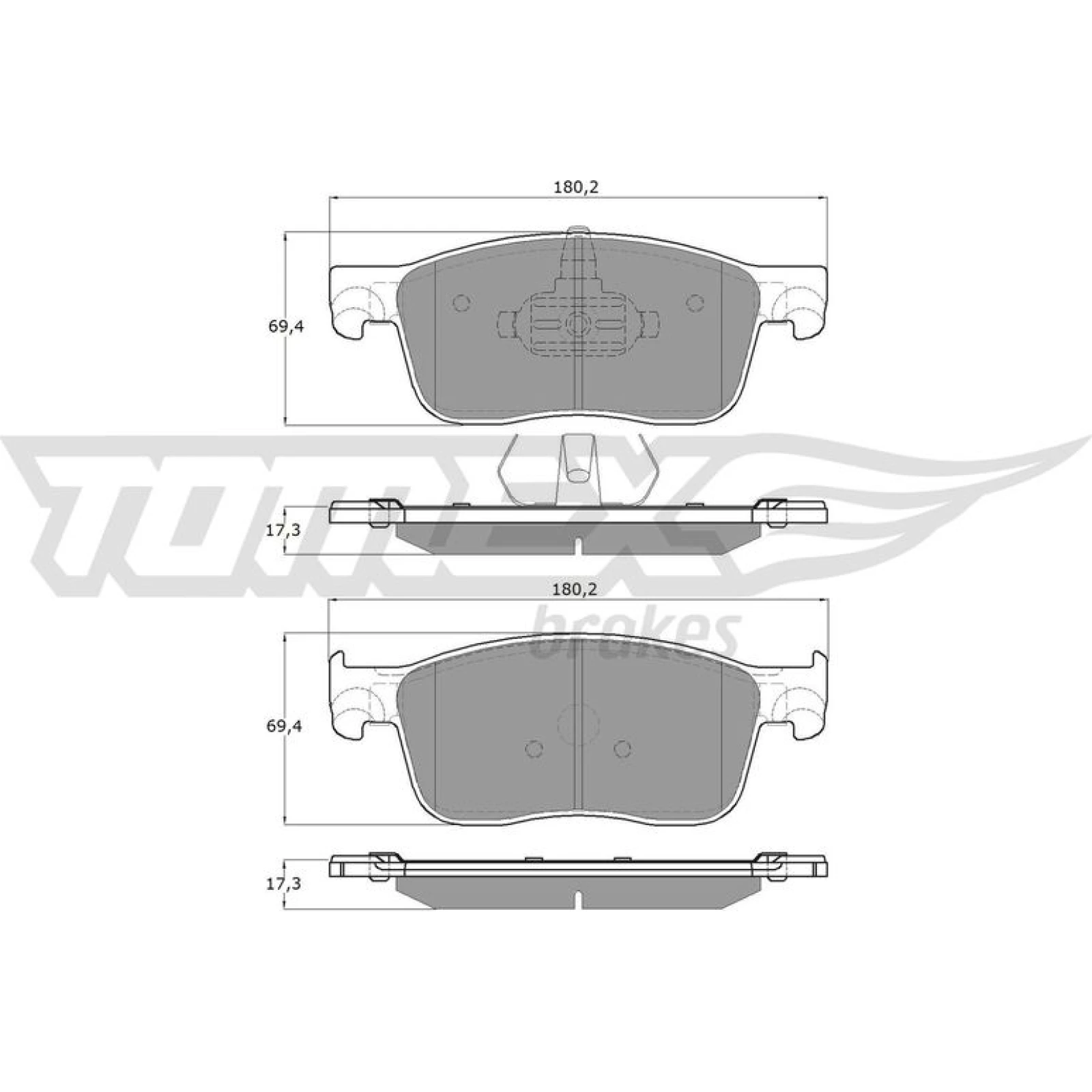 TOMEX brakes Bremsbelagsatz, Scheibenbremse TX 18-63