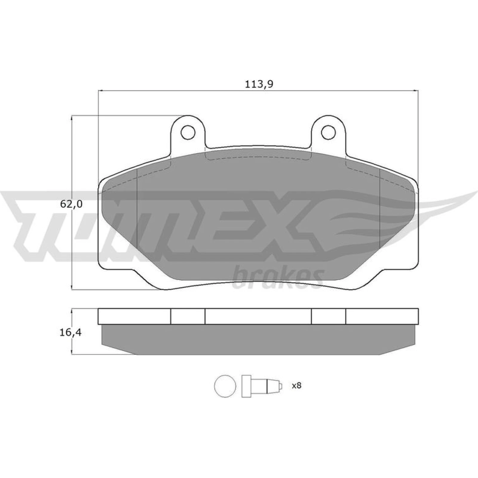 TOMEX brakes Bremsbelagsatz, Scheibenbremse TX 11-67