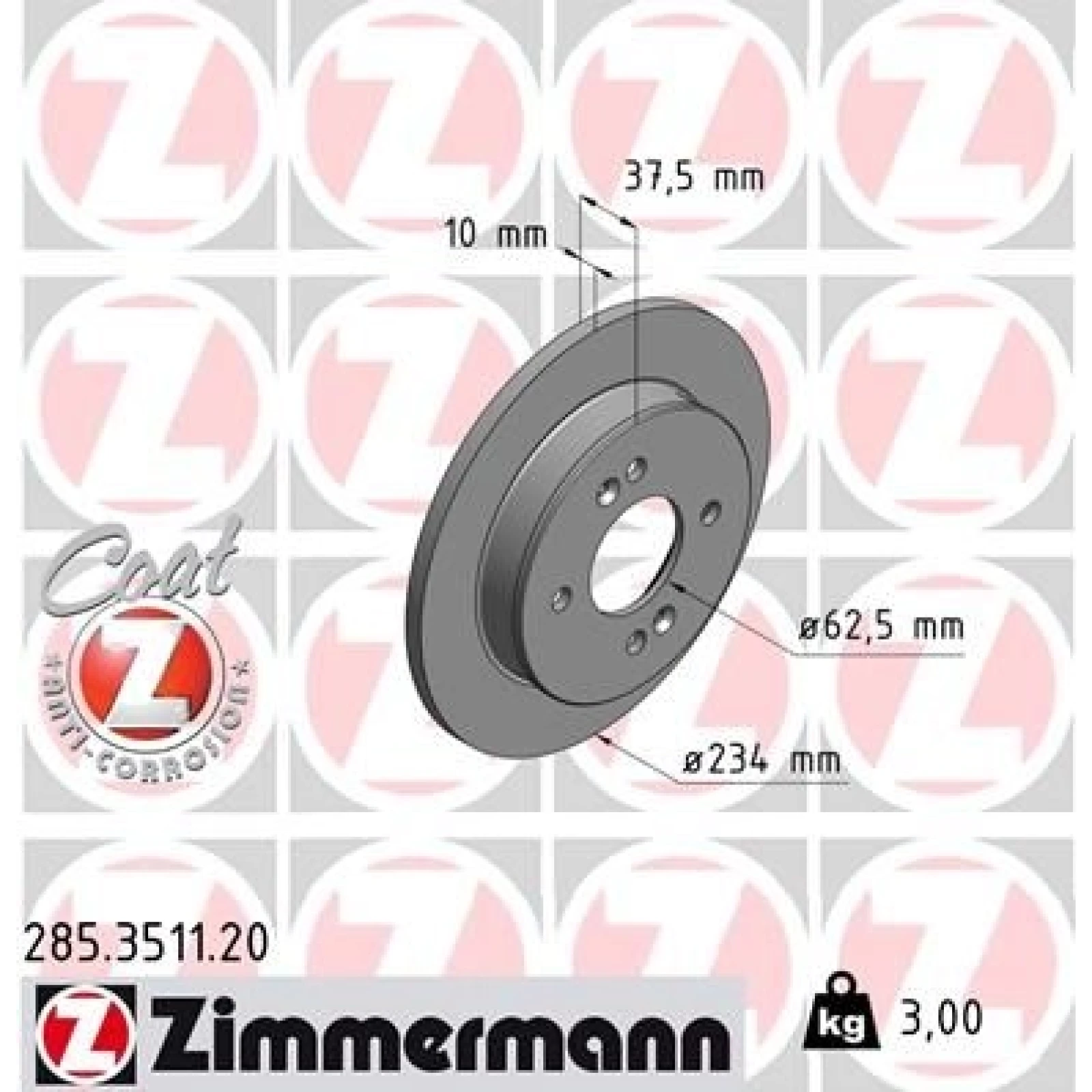 ZIMMERMANN Bremsscheibe 285.3511.20