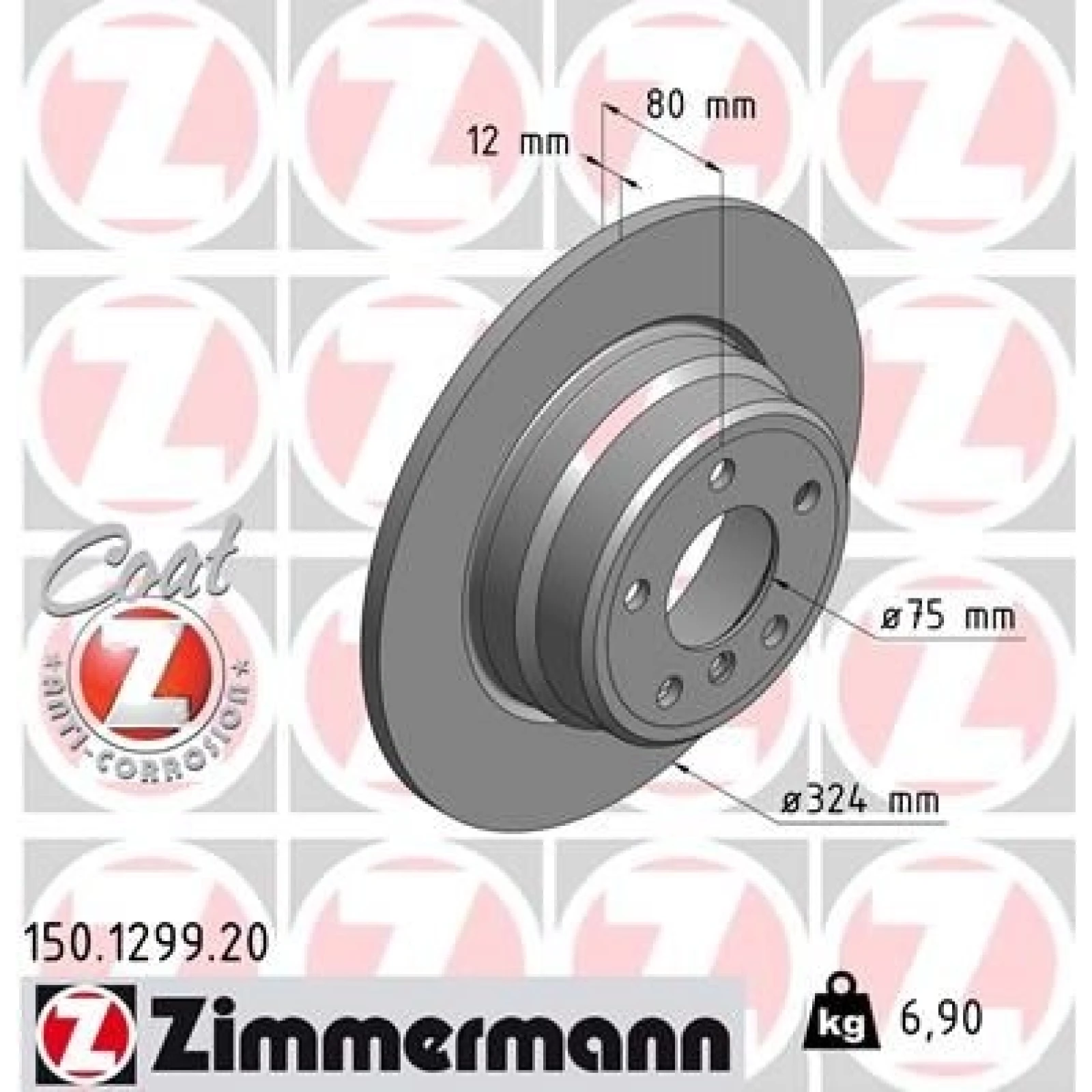 ZIMMERMANN Bremsscheibe 150.1299.20