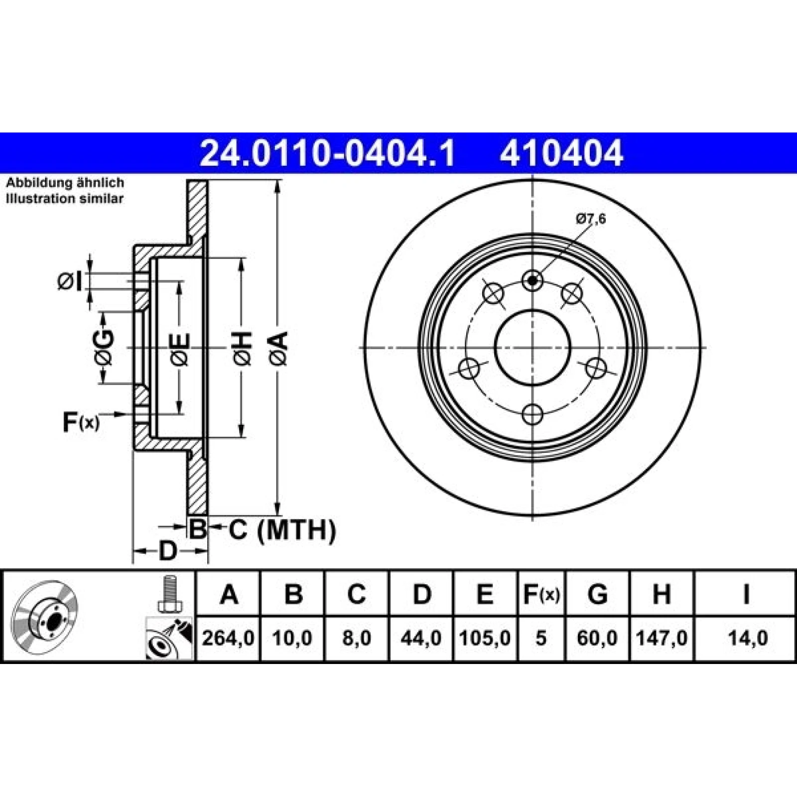 Bremsscheibe 24.0110-0404.1