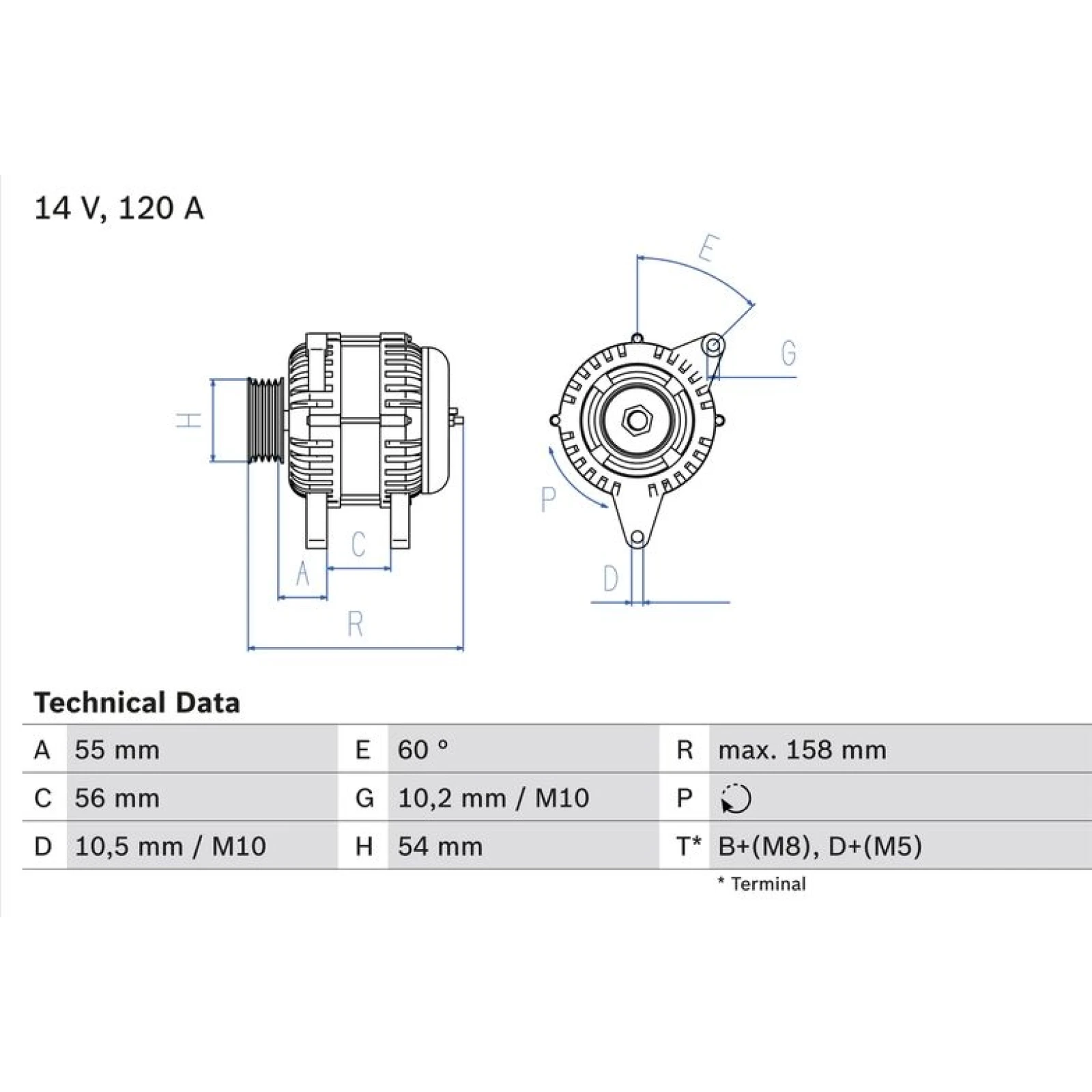 Lichtmaschine 0 986 044 410