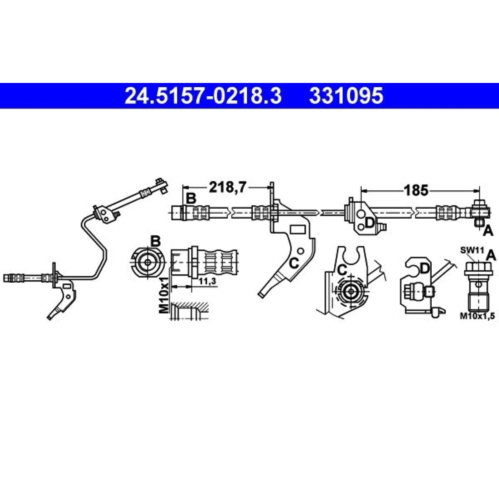 Bremsschlauch 24.5157-0218.3