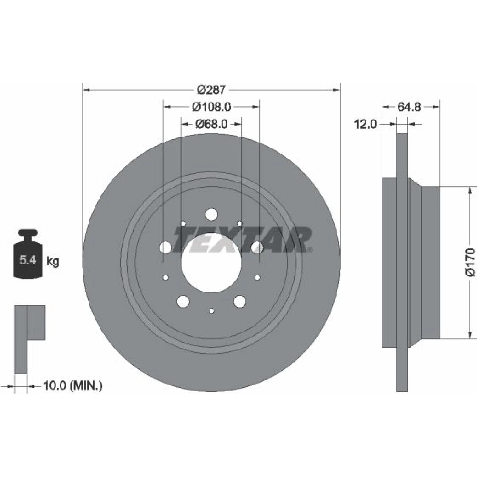 Textar Bremsscheibe 92100703