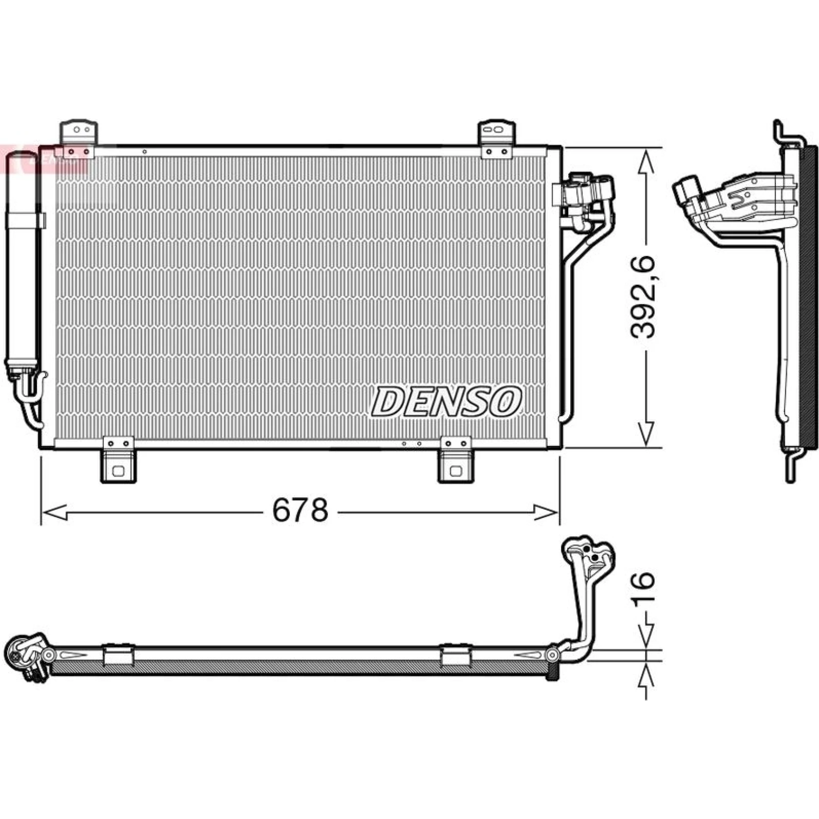 DENSO Kondensator, Klimaanlage DCN44015