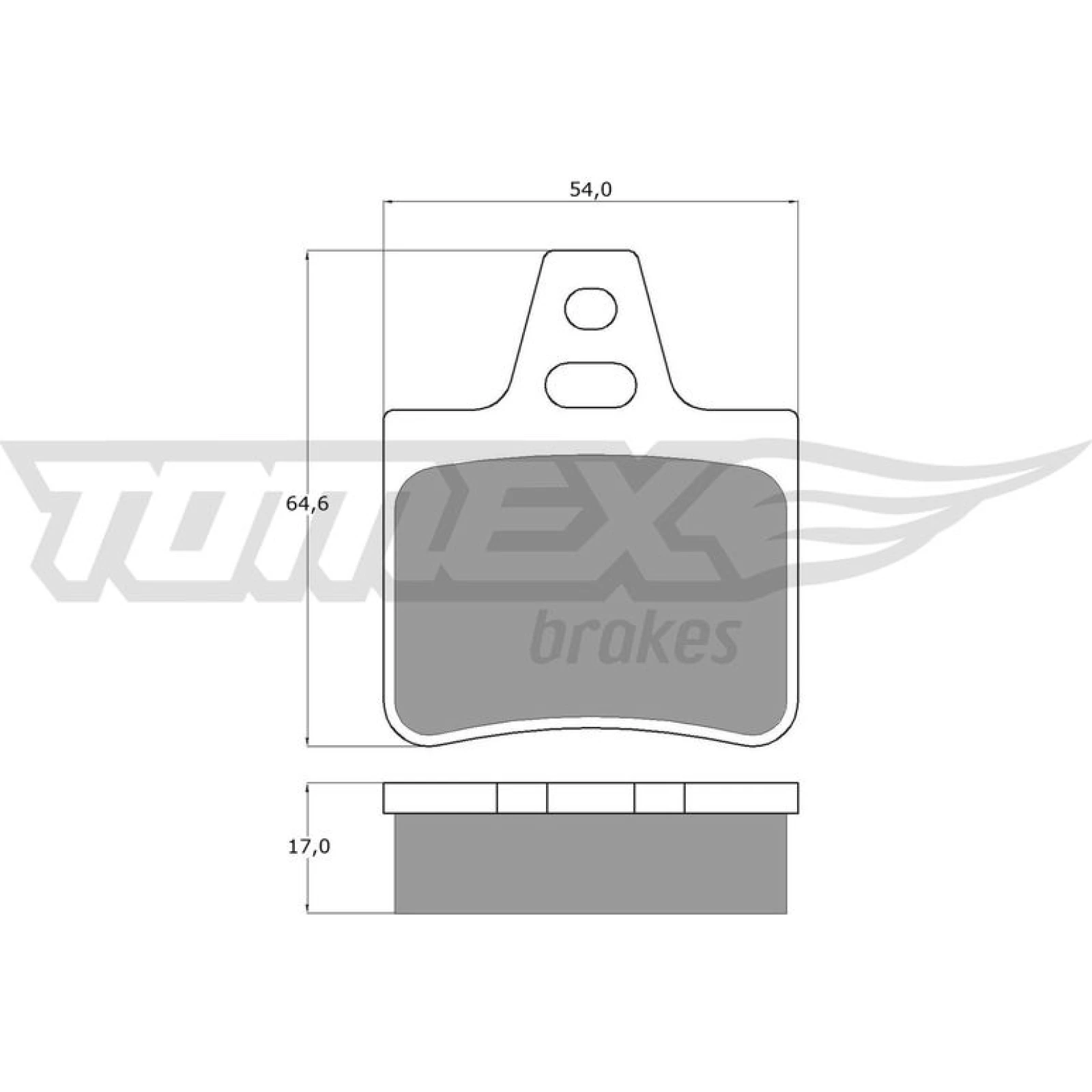 TOMEX brakes Bremsbelagsatz, Scheibenbremse TX 12-07