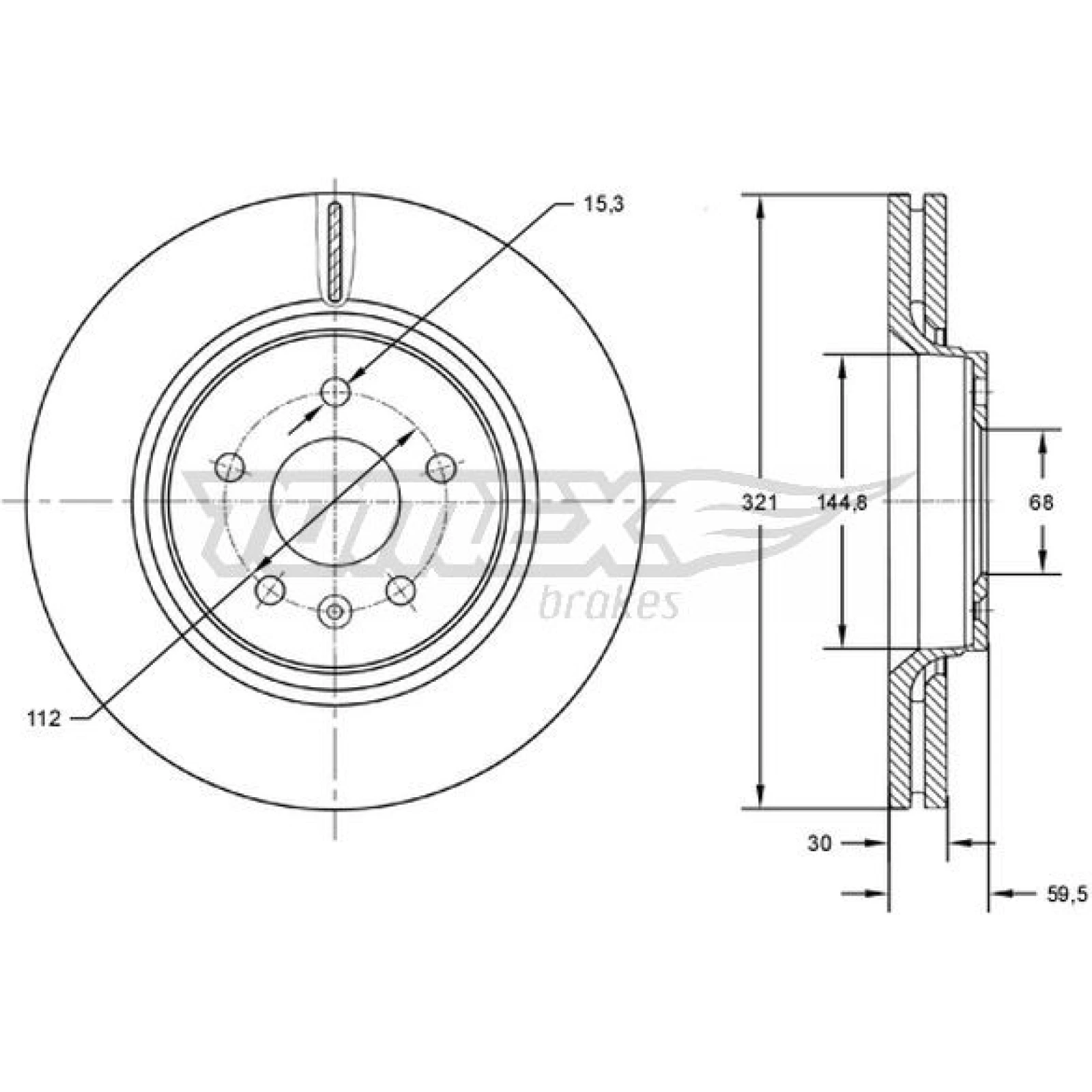 TOMEX brakes Bremsscheibe TX 72-81