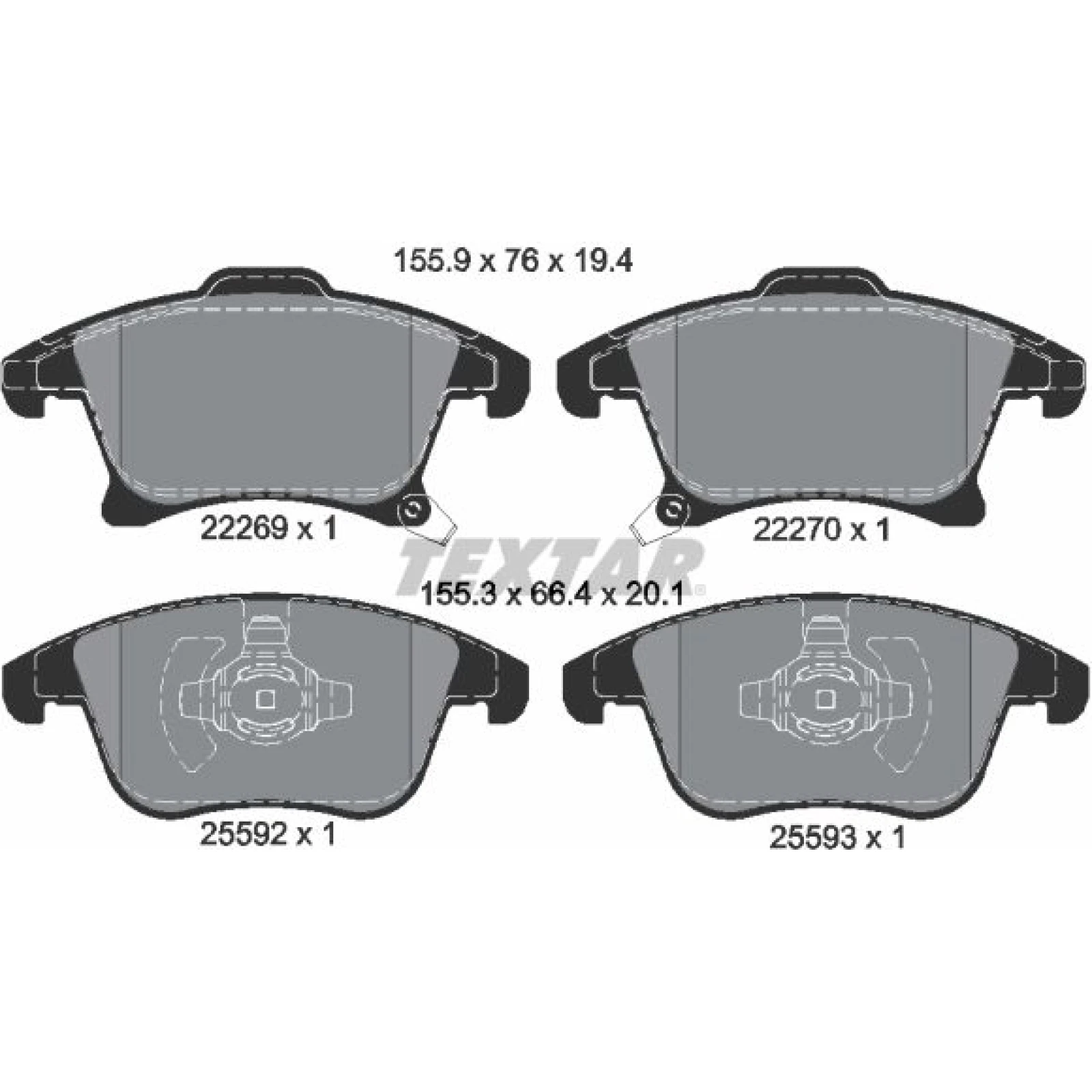 Bremsbelagsatz Ford P. Galaxy/Mondeo/S-Max 14 2226901