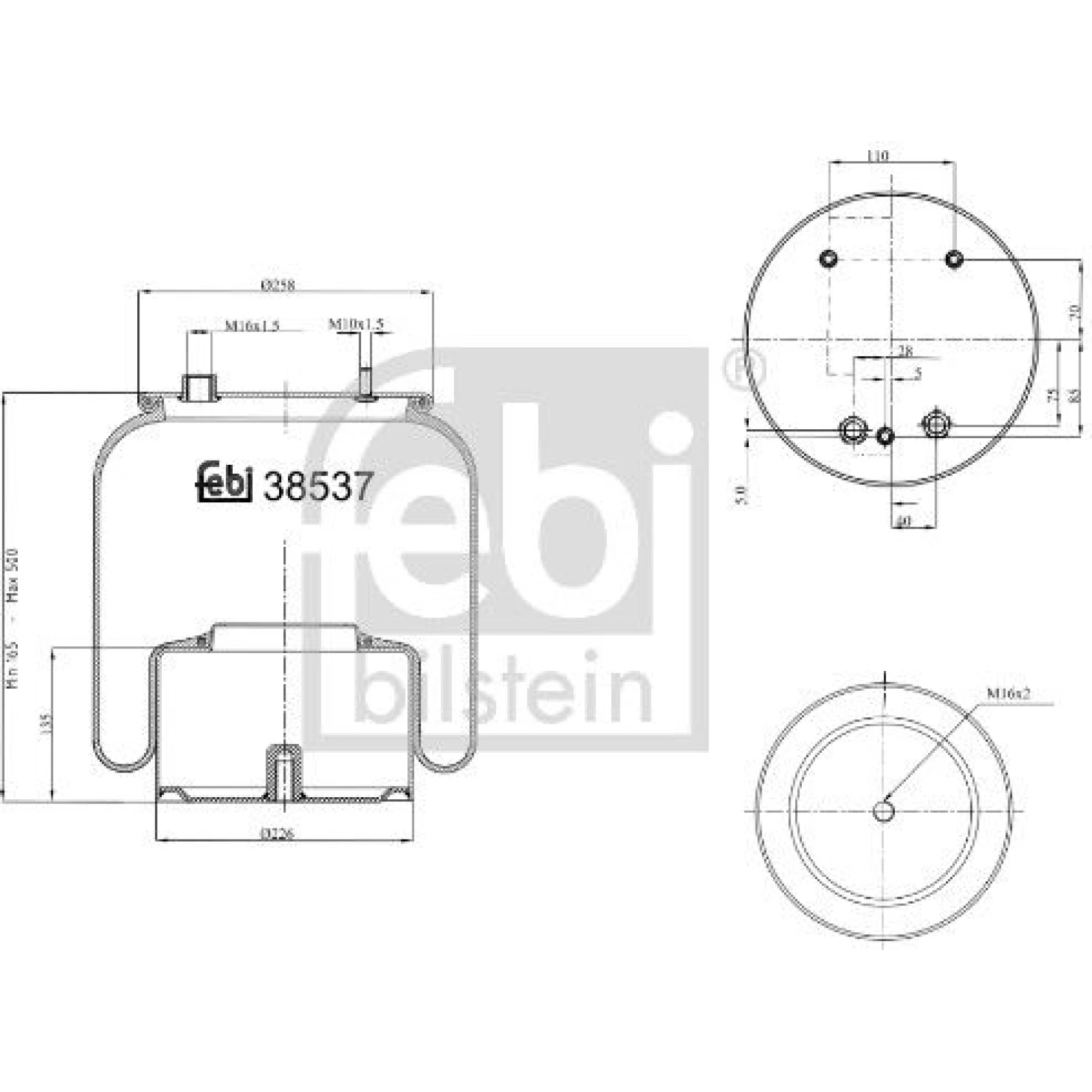 FEBI BILSTEIN Luftfeder 38537