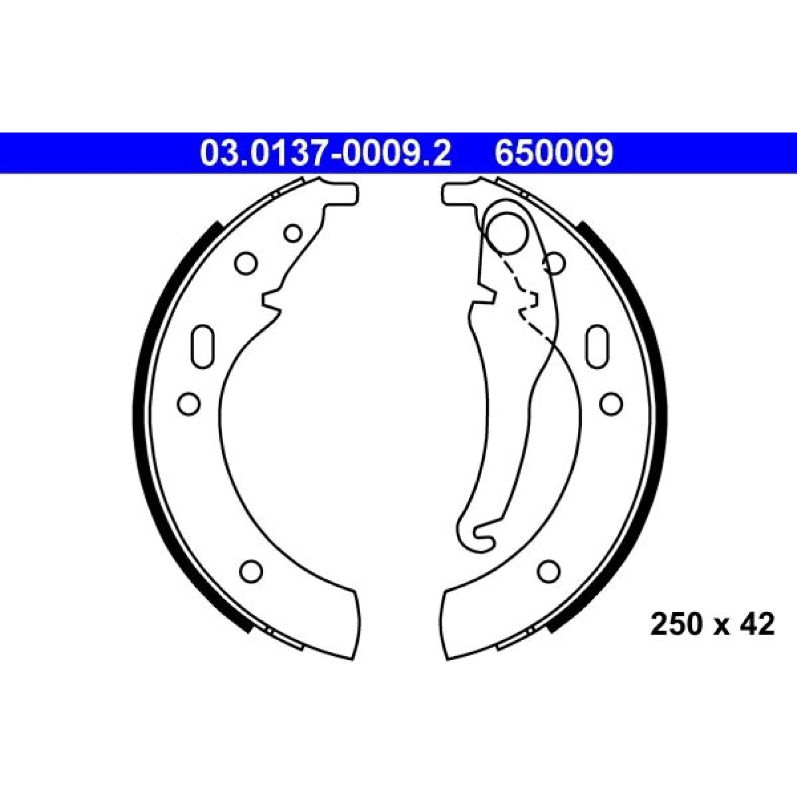 ATE Bremsbacken 03.0137-0009.2