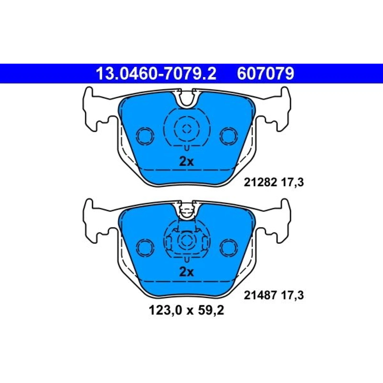 Bremsbelagsatz Bmw T. 3/5/7/X3/X5/Z4 2,0-5,4 94-10 13.0460-7079.2