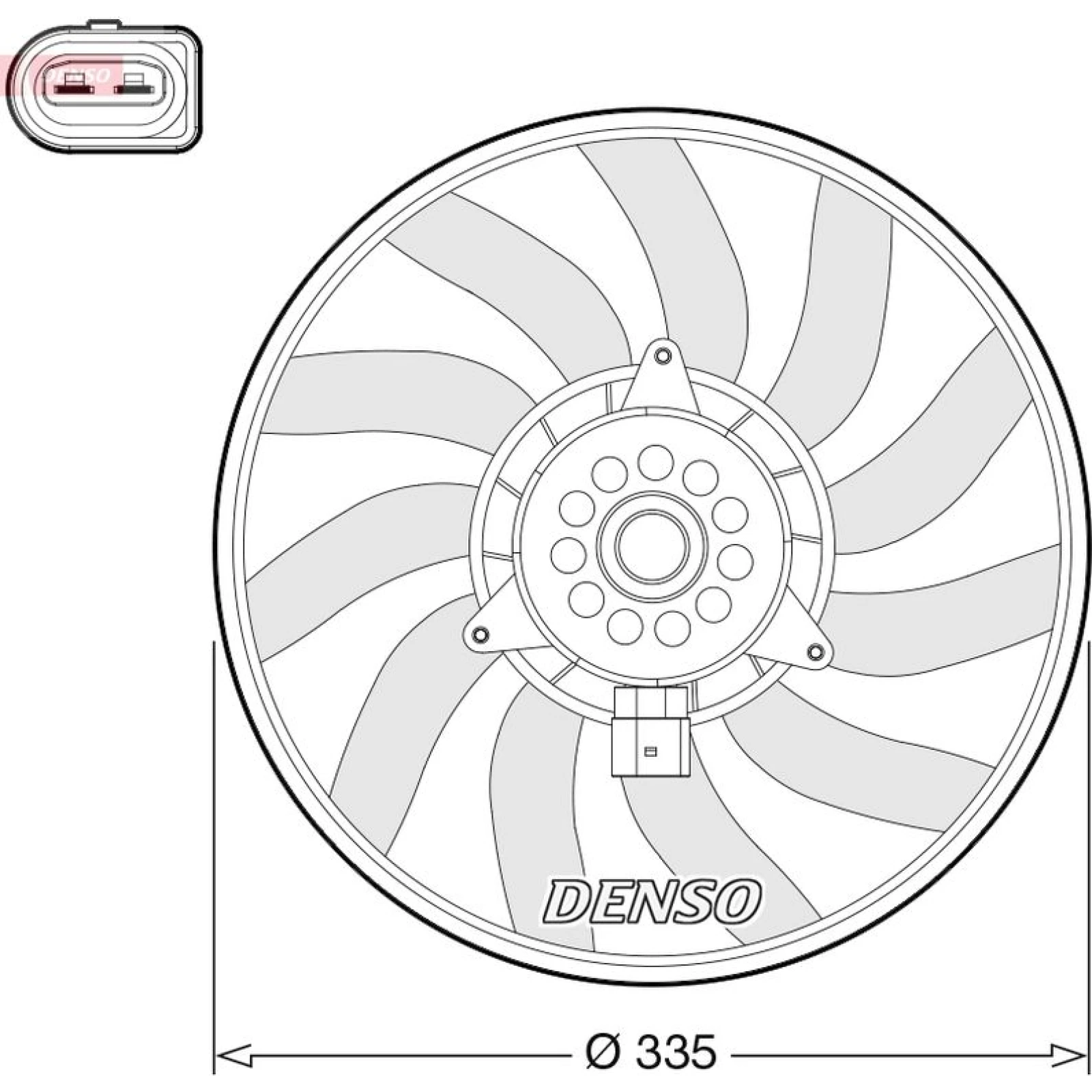 DENSO Lüfter, Motorkühlung DER02008