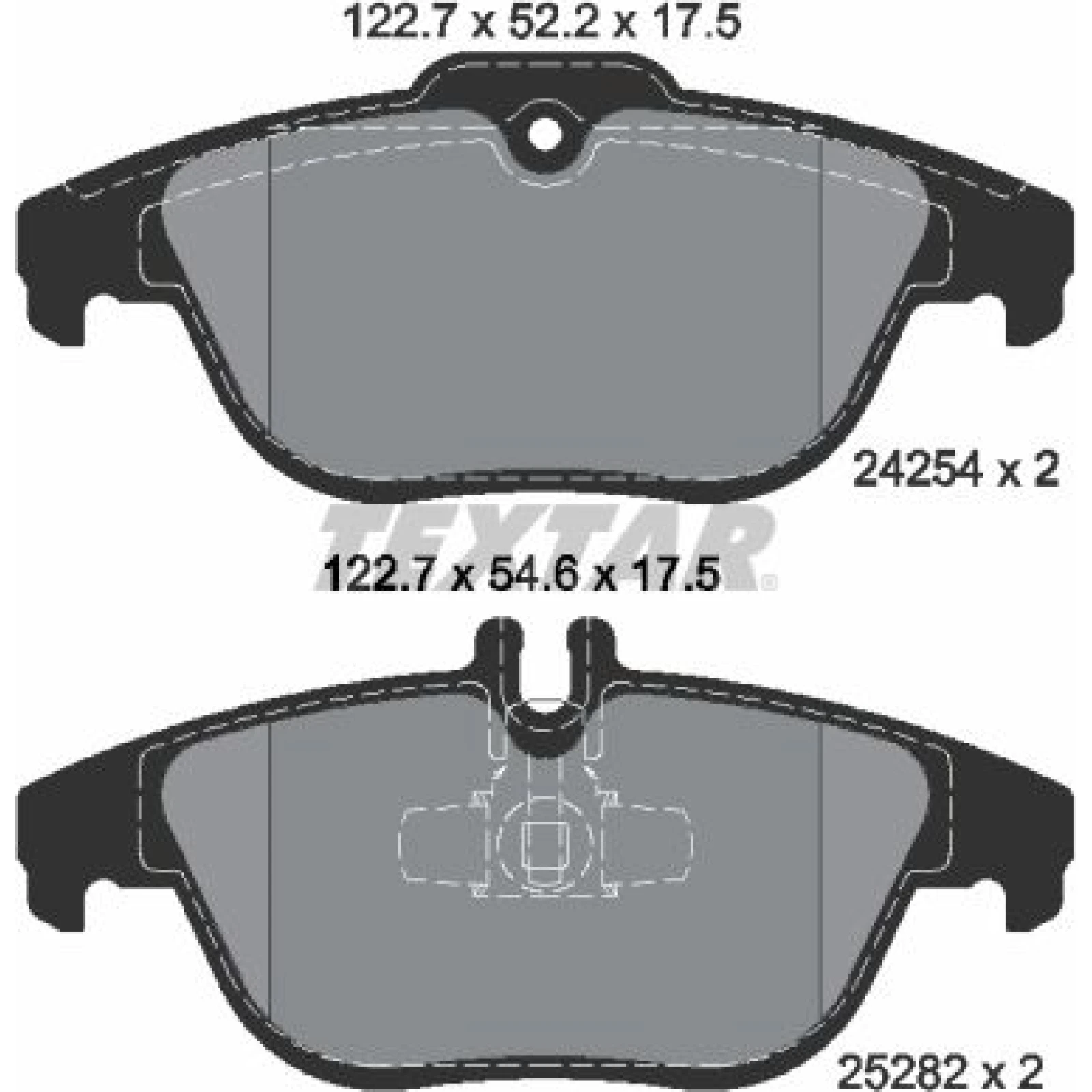 Textar Bremsbelagsatz 2425401 – für Gusseisen-Bremssattel