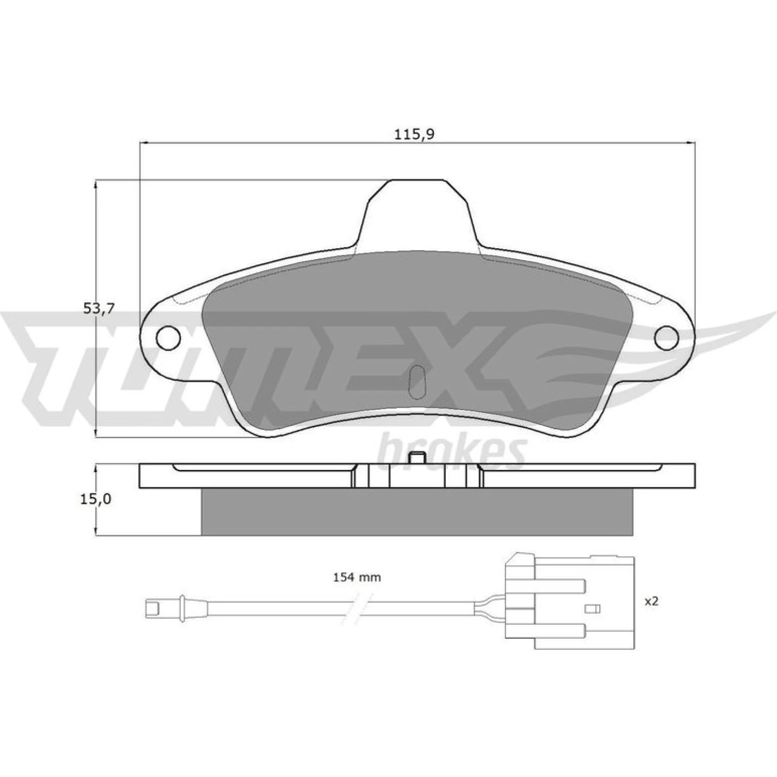TOMEX brakes Bremsbelagsatz, Scheibenbremse TX 11-201