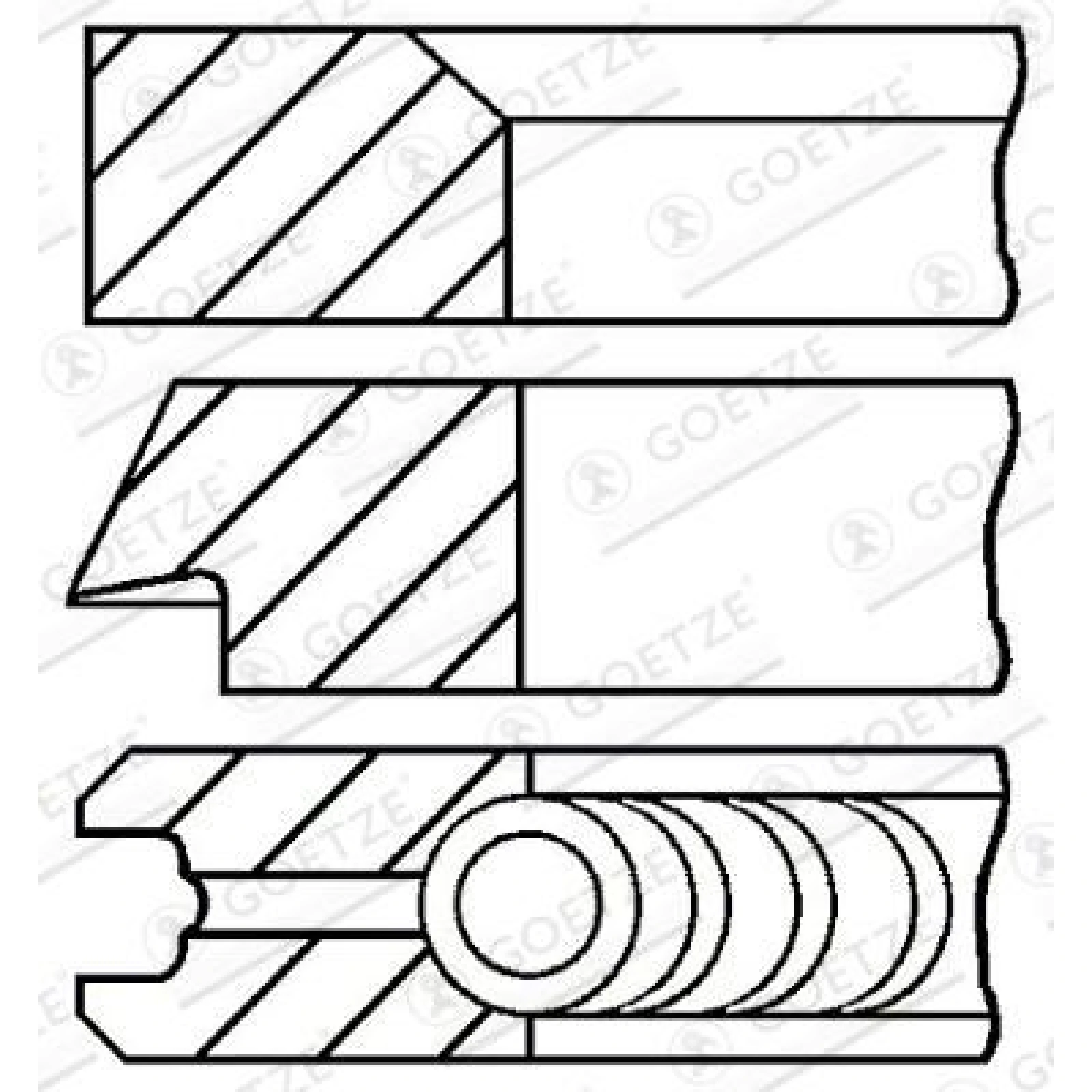GOETZE ENGINE Kolbenring 08-702800-00