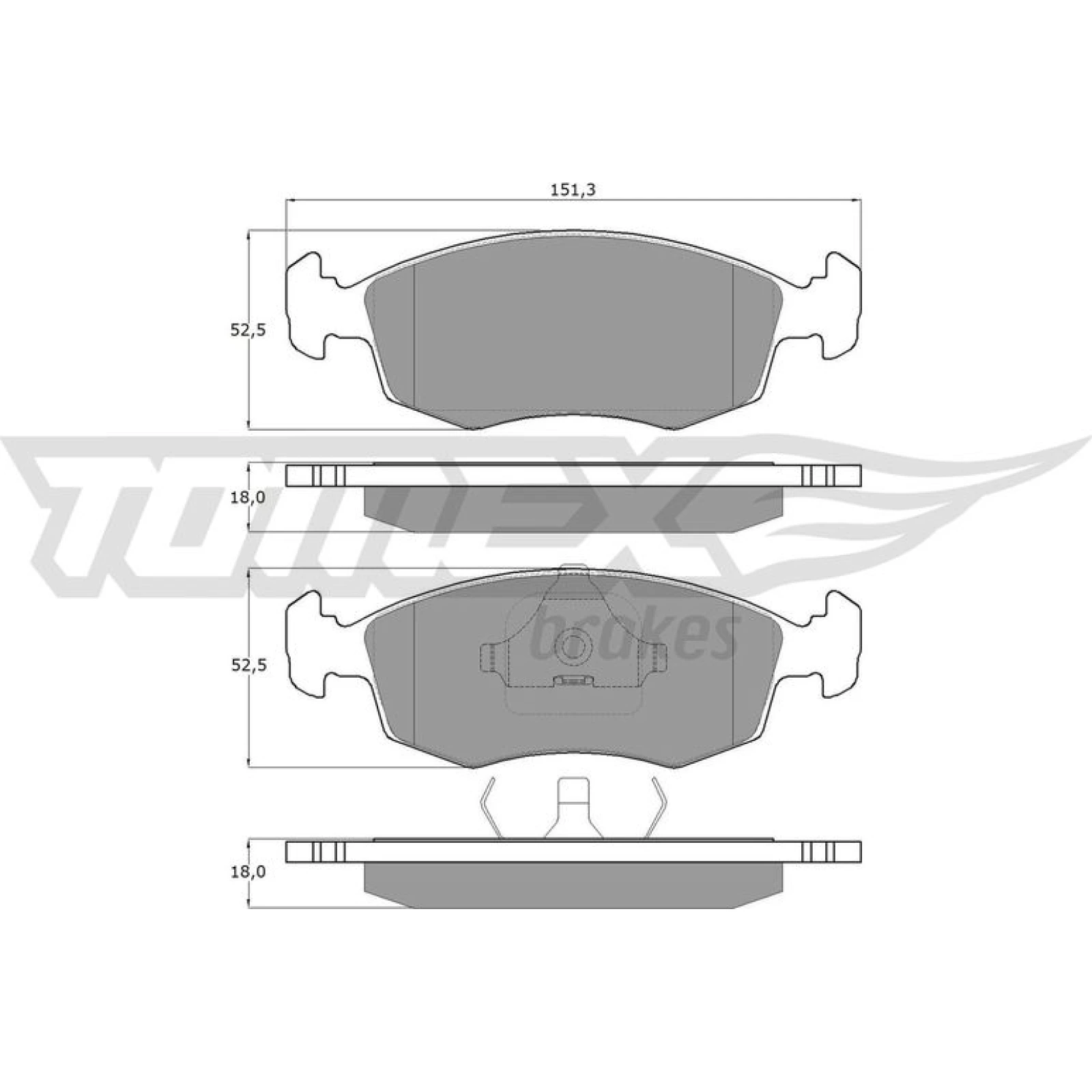 TOMEX brakes Bremsbelagsatz, Scheibenbremse TX 11-32