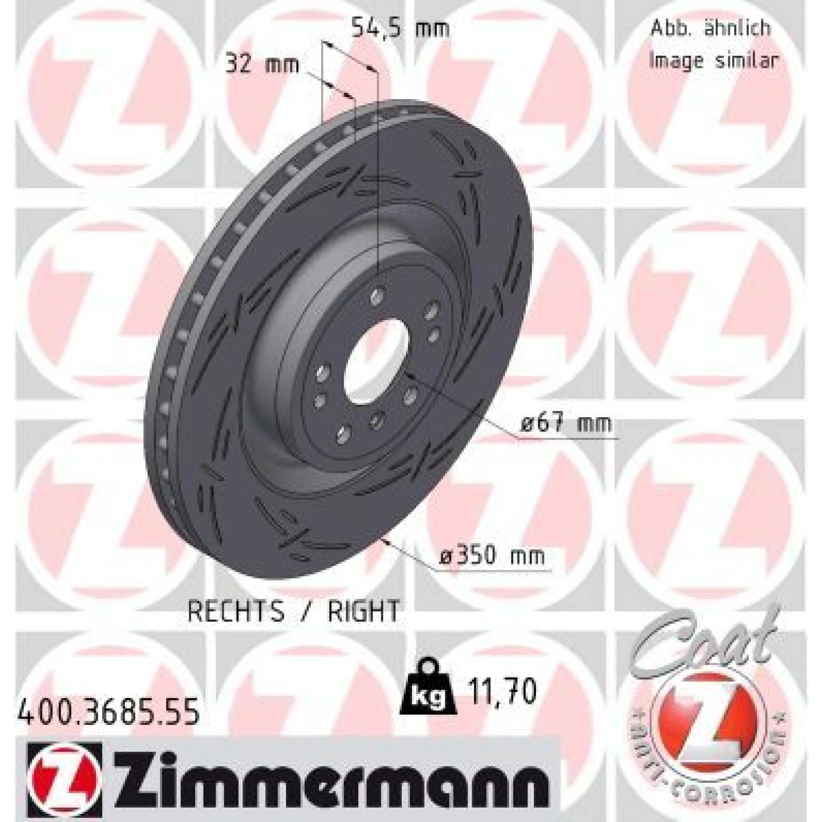 ZIMMERMANN Bremsscheibe 400.3685.55