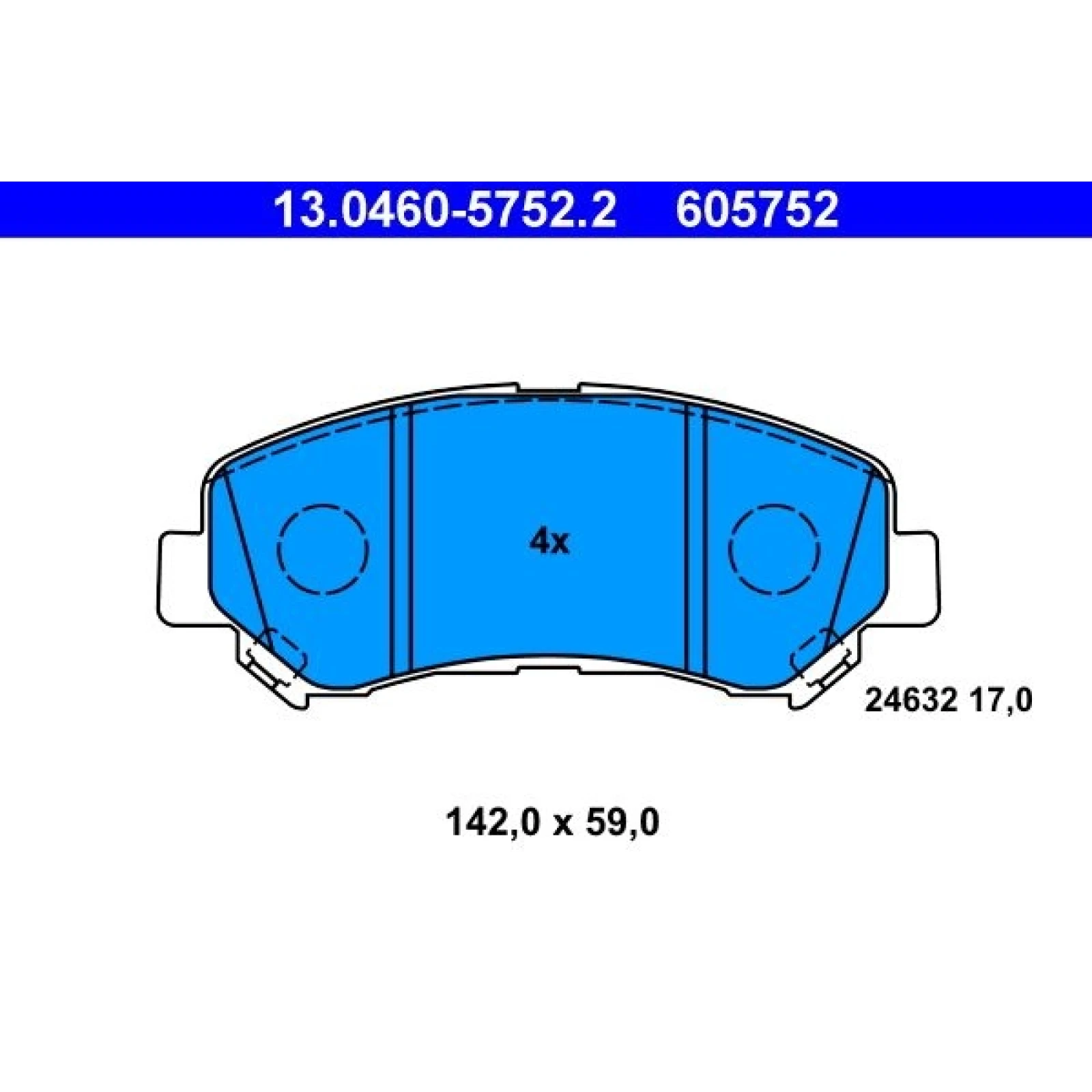 Bremsbelagsatz Nissan P. Qashqai/X-Trail 1,5-2,0 Dci 07-13 13.0460-5752.2