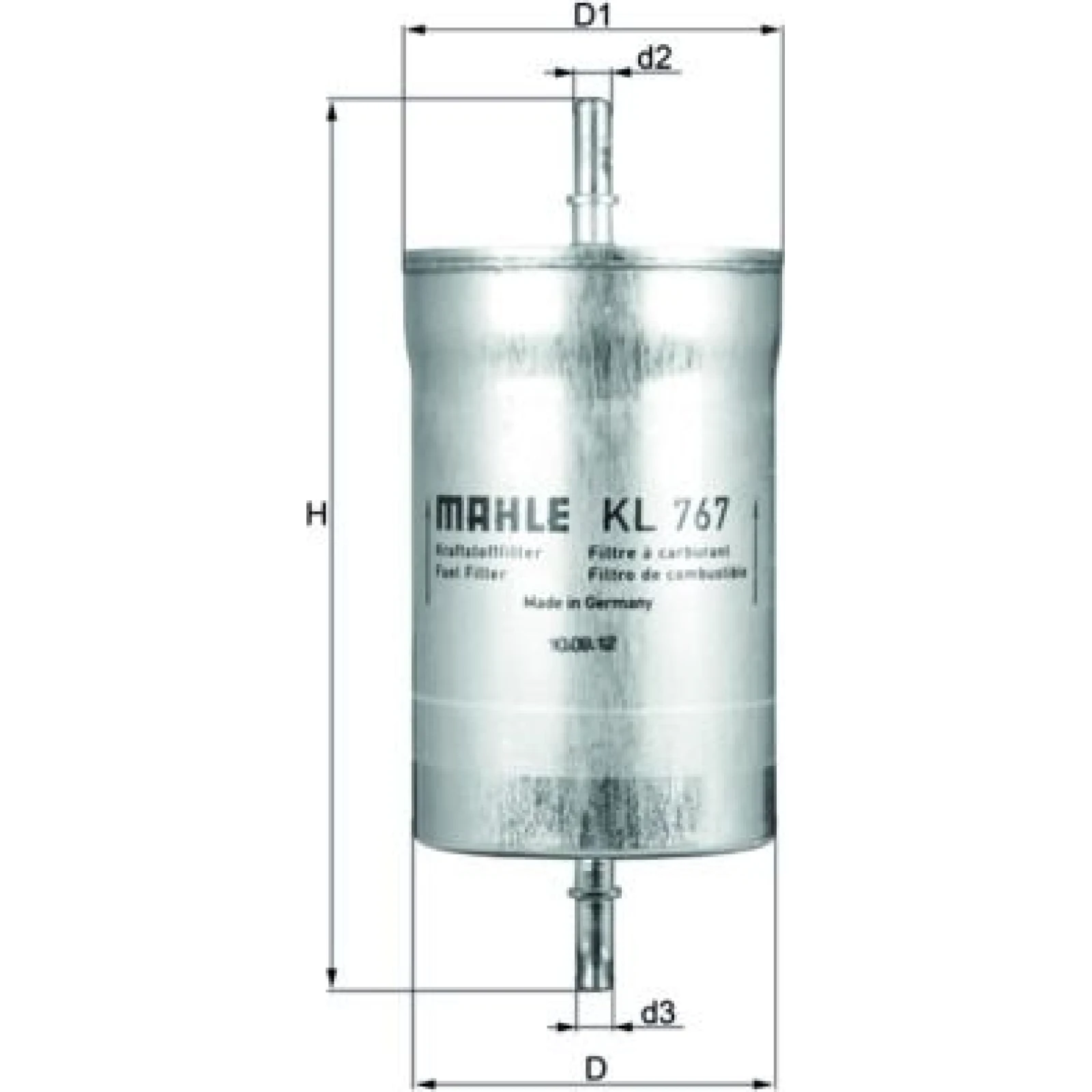 MAHLE Kraftstofffilter KL 767
