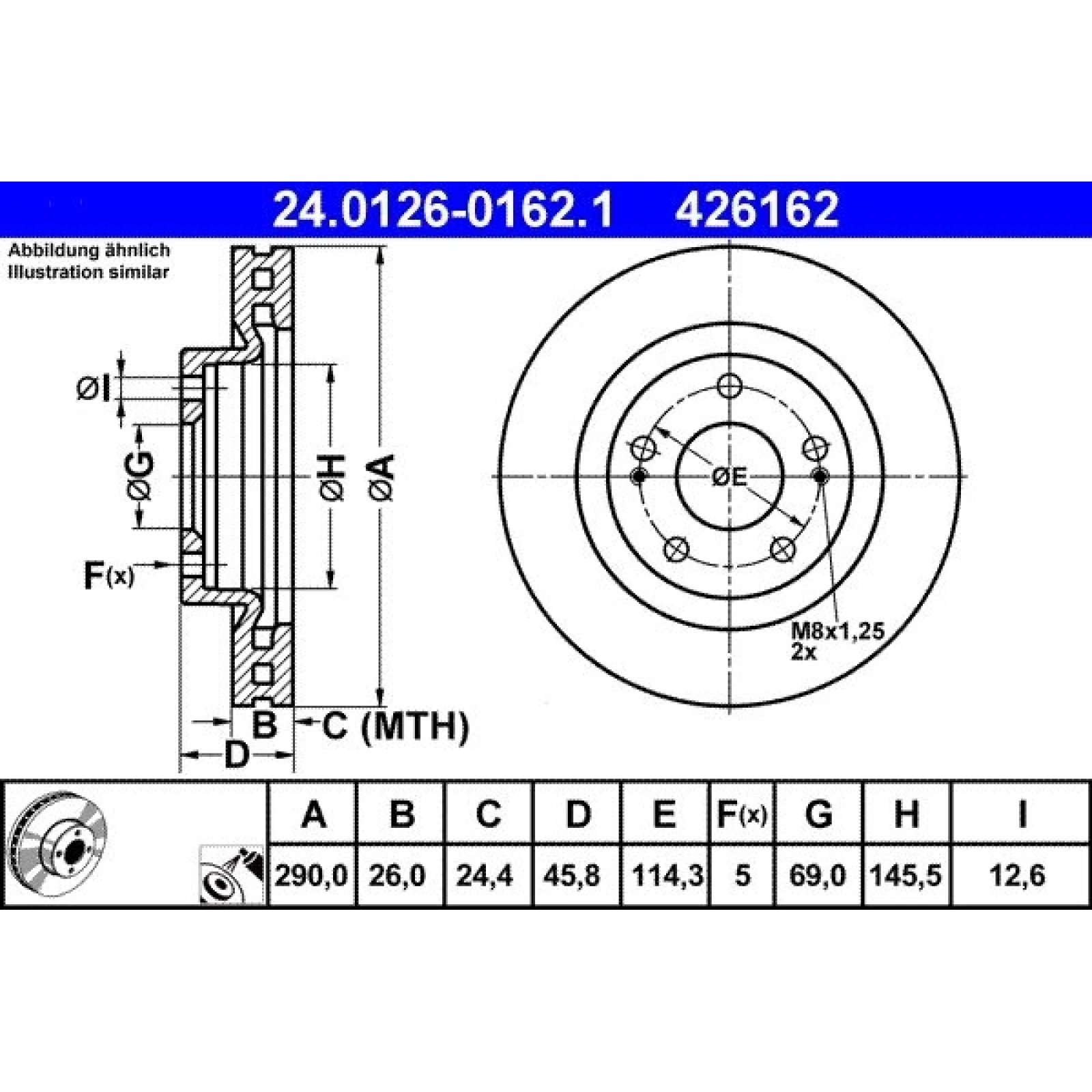 Bremsscheibe 24.0126-0162.1
