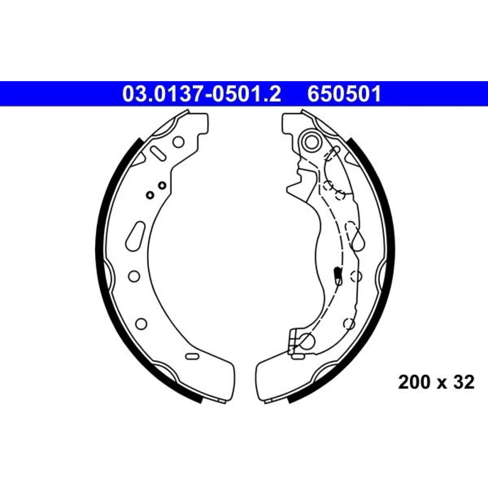ATE Bremsbackensatz 03.0137-0501.2