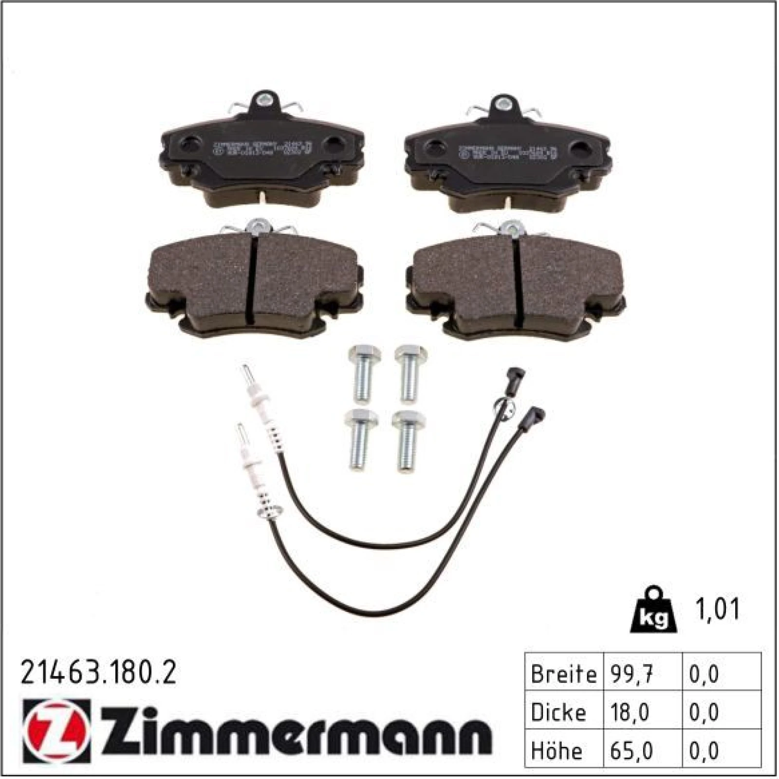 ZIMMERMANN Bremsbeläge 21463.180.2
