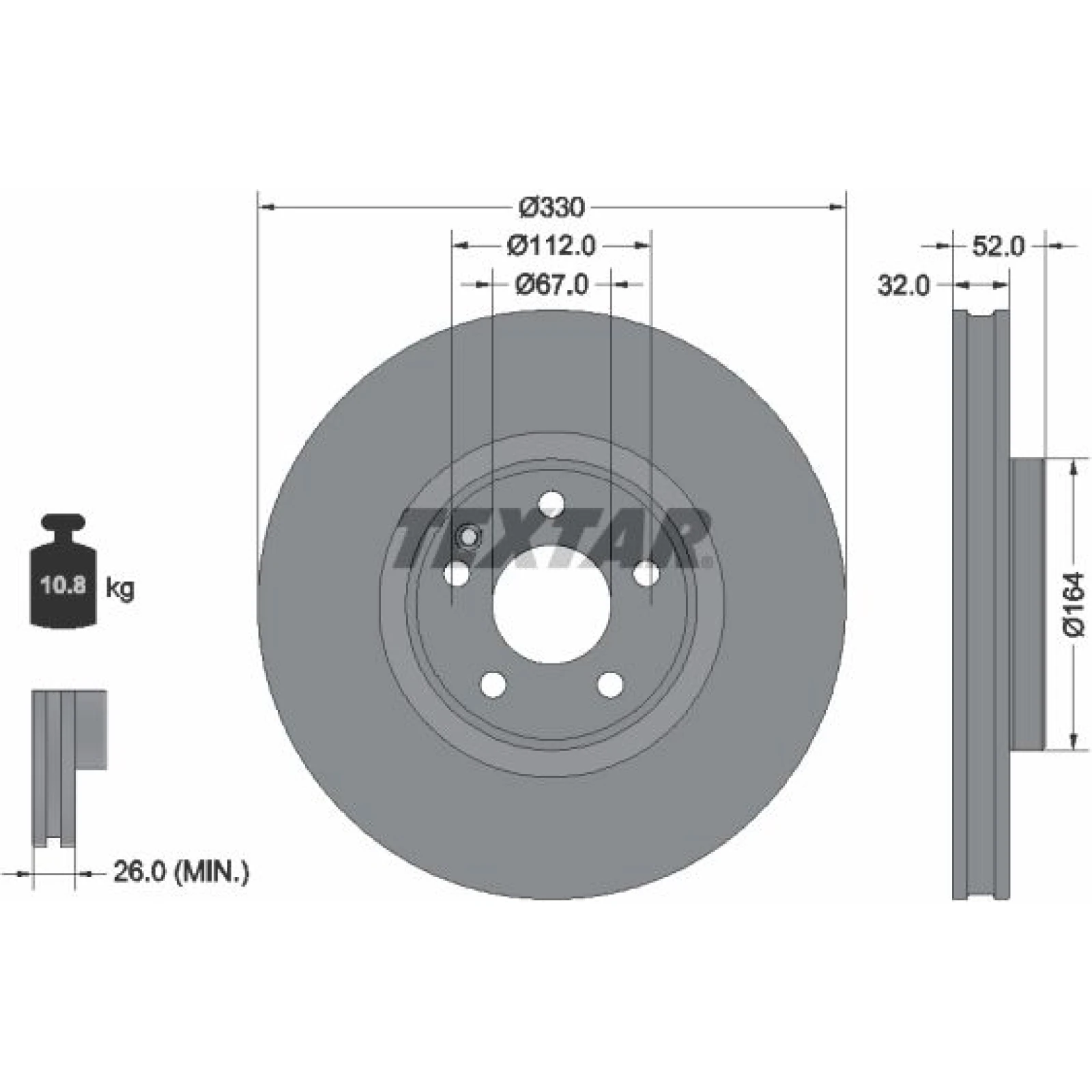 Textar Bremsscheibe 92334903