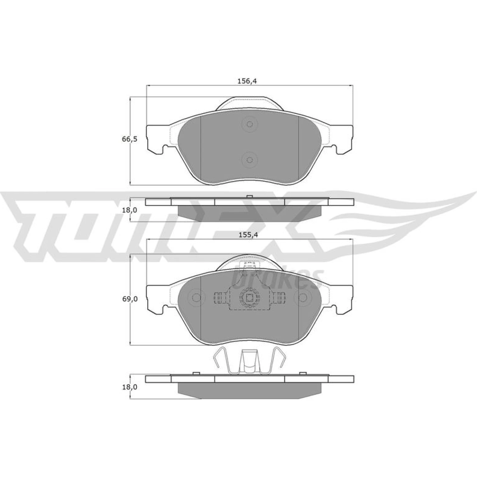 TOMEX brakes Bremsbelagsatz, Scheibenbremse TX 14-71